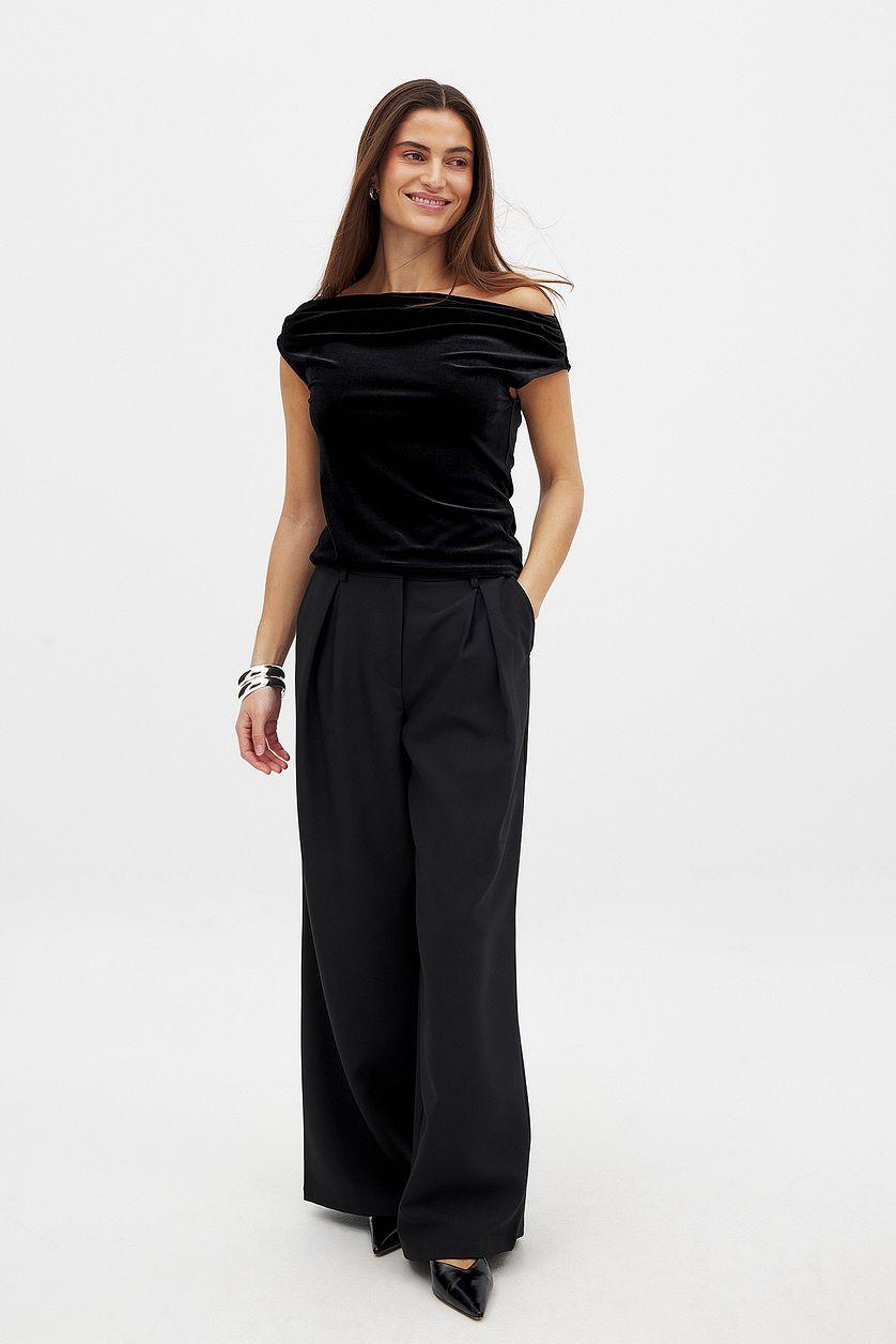 Draped Velvet Top Product Image