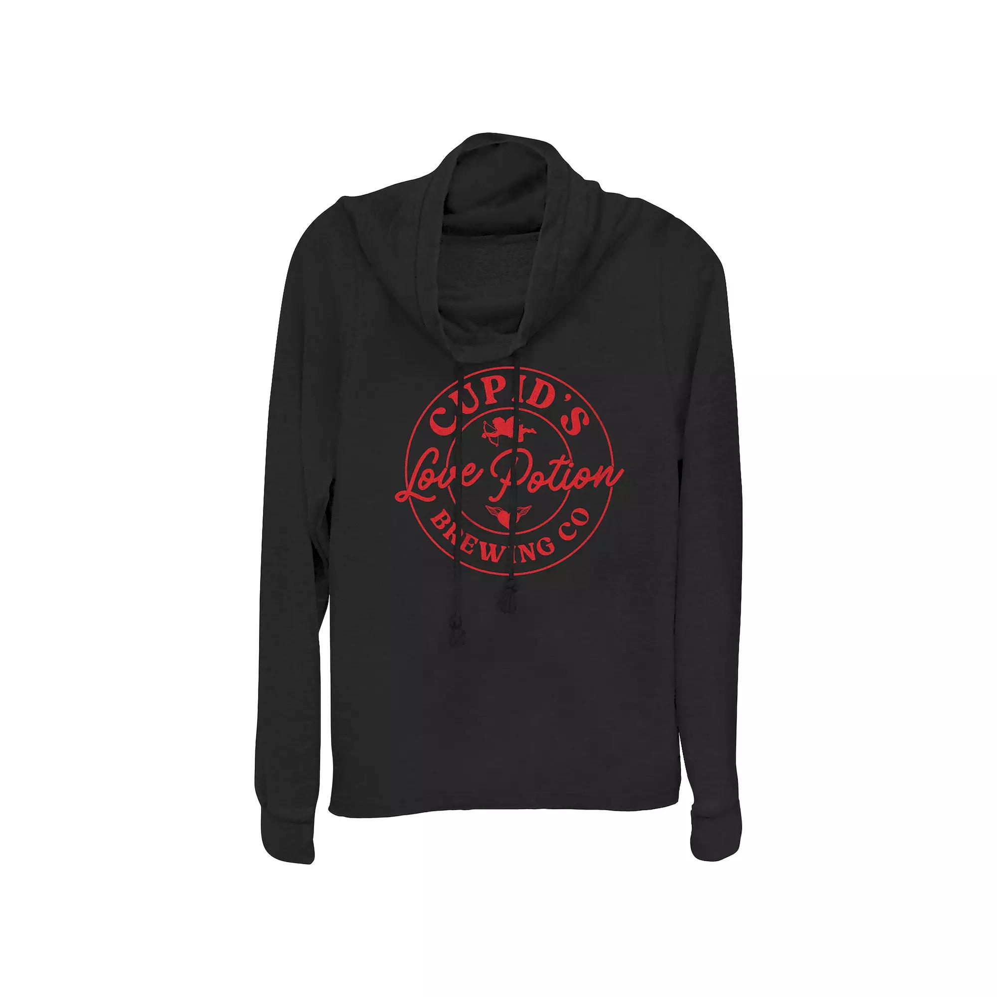 Women's Why Limit Happy To An Hour? Cowlneck Graphic Lightweight Long Sleeve, Girl's,  Product Image