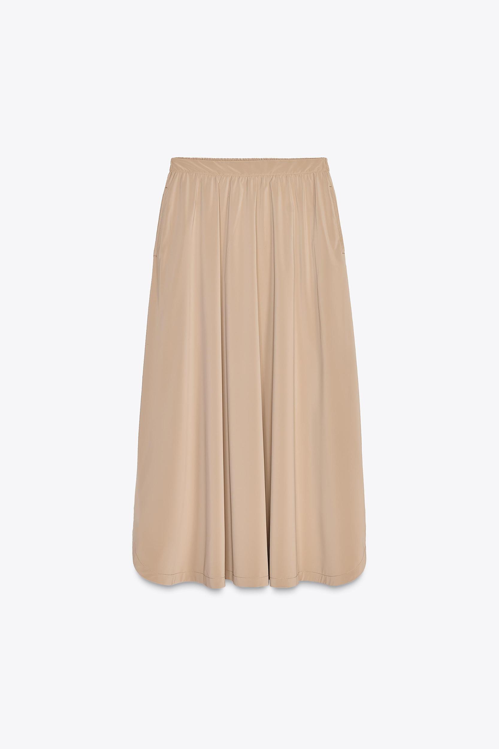 ROUND HEM MIDI SKIRT Product Image