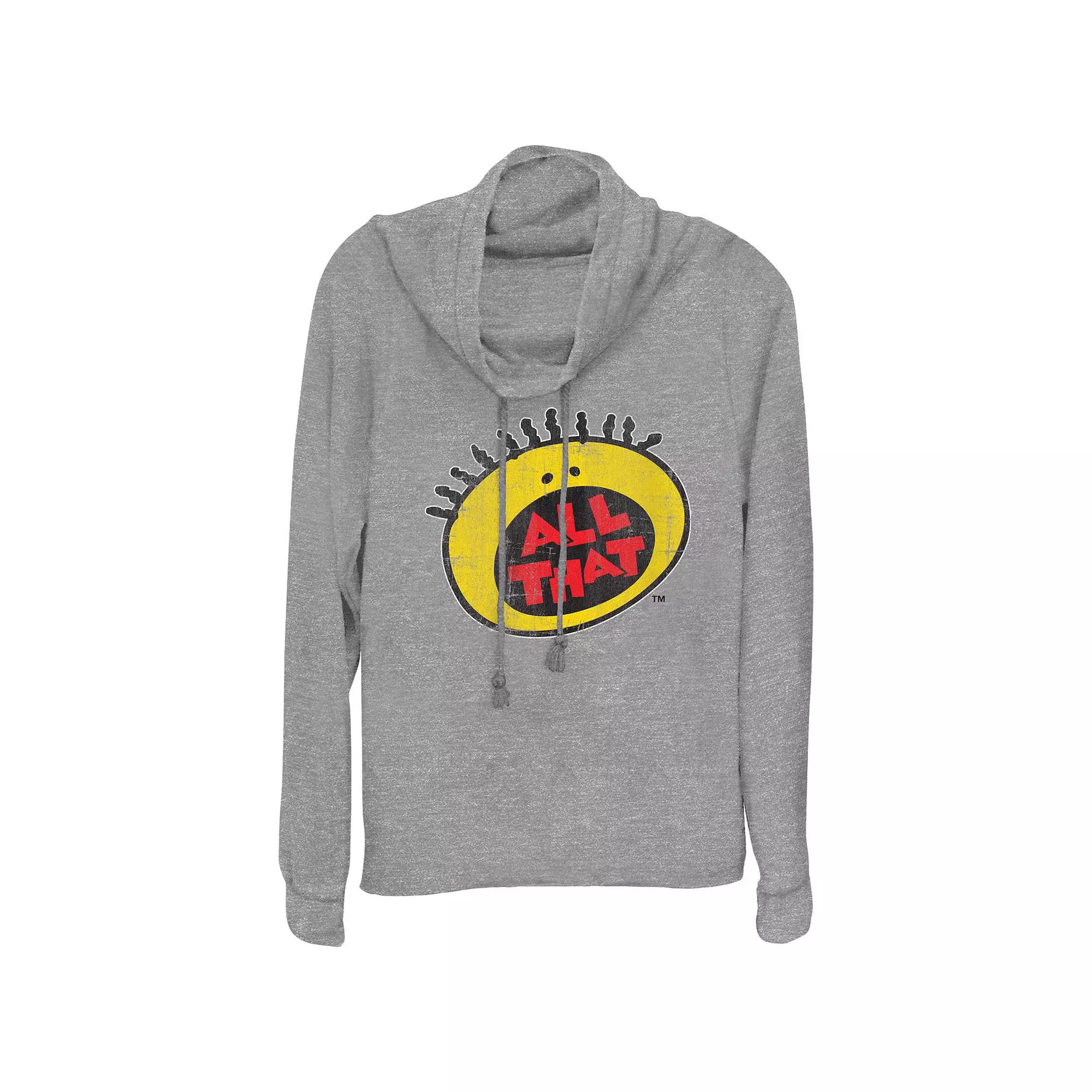 Women's Nickelodeon All That Logo Cowlneck Graphic Lightweight Long Sleeve,  Product Image