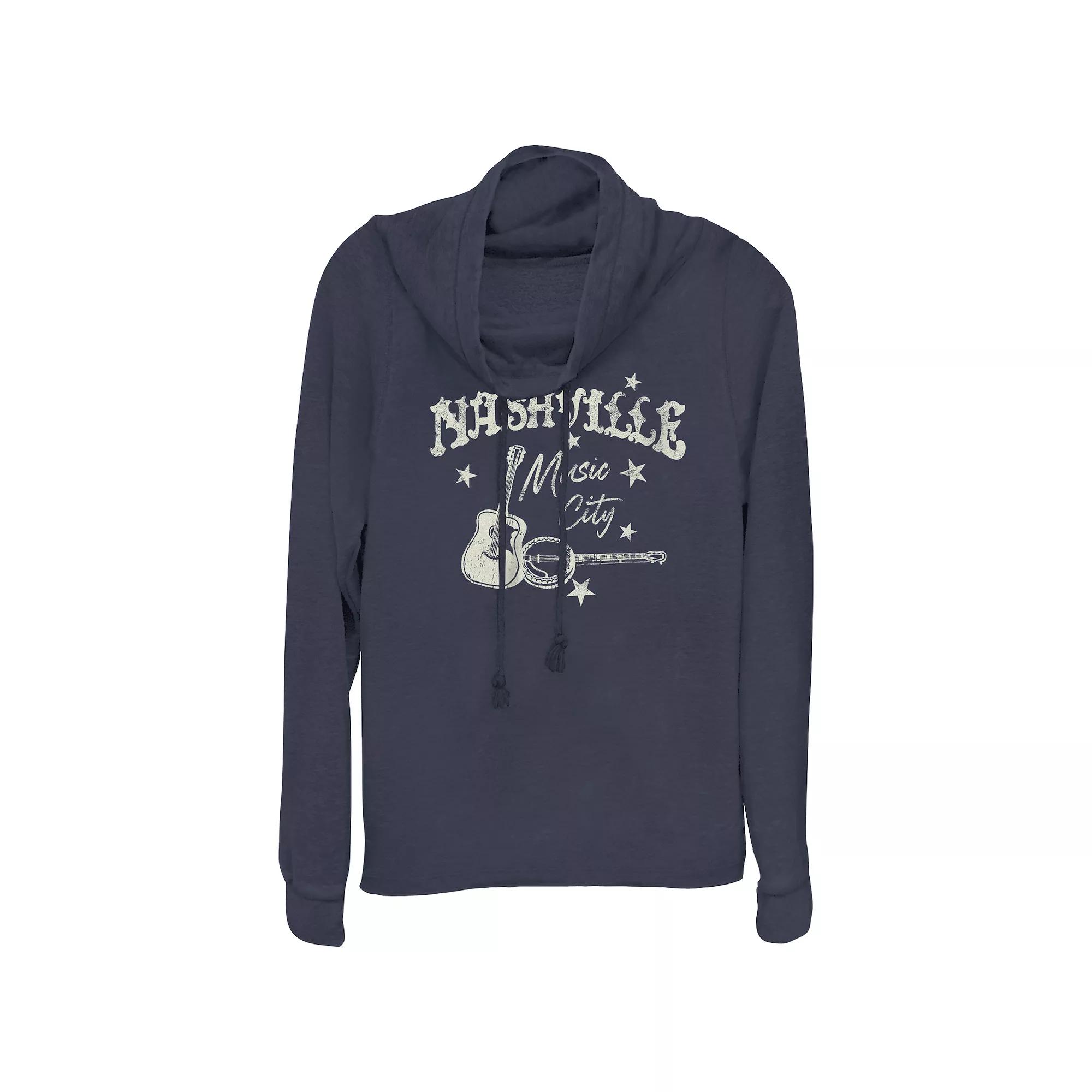 Juniors' Betty Boop Sitting On Flowers Cowlneck Graphic Lightweight Long Sleeve, Girl's,  Product Image