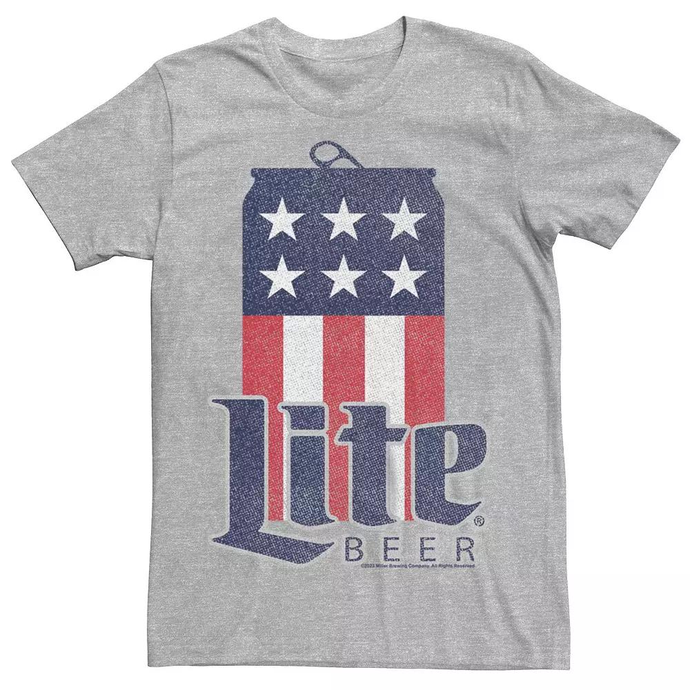Men's Lite Beer USA Flag Can Graphic Tee,  Product Image