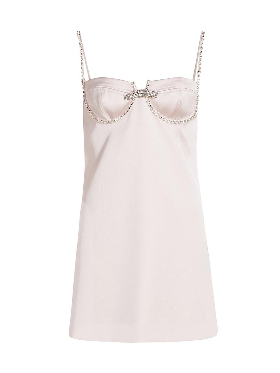 Womens Satin Diamant Minidress Product Image