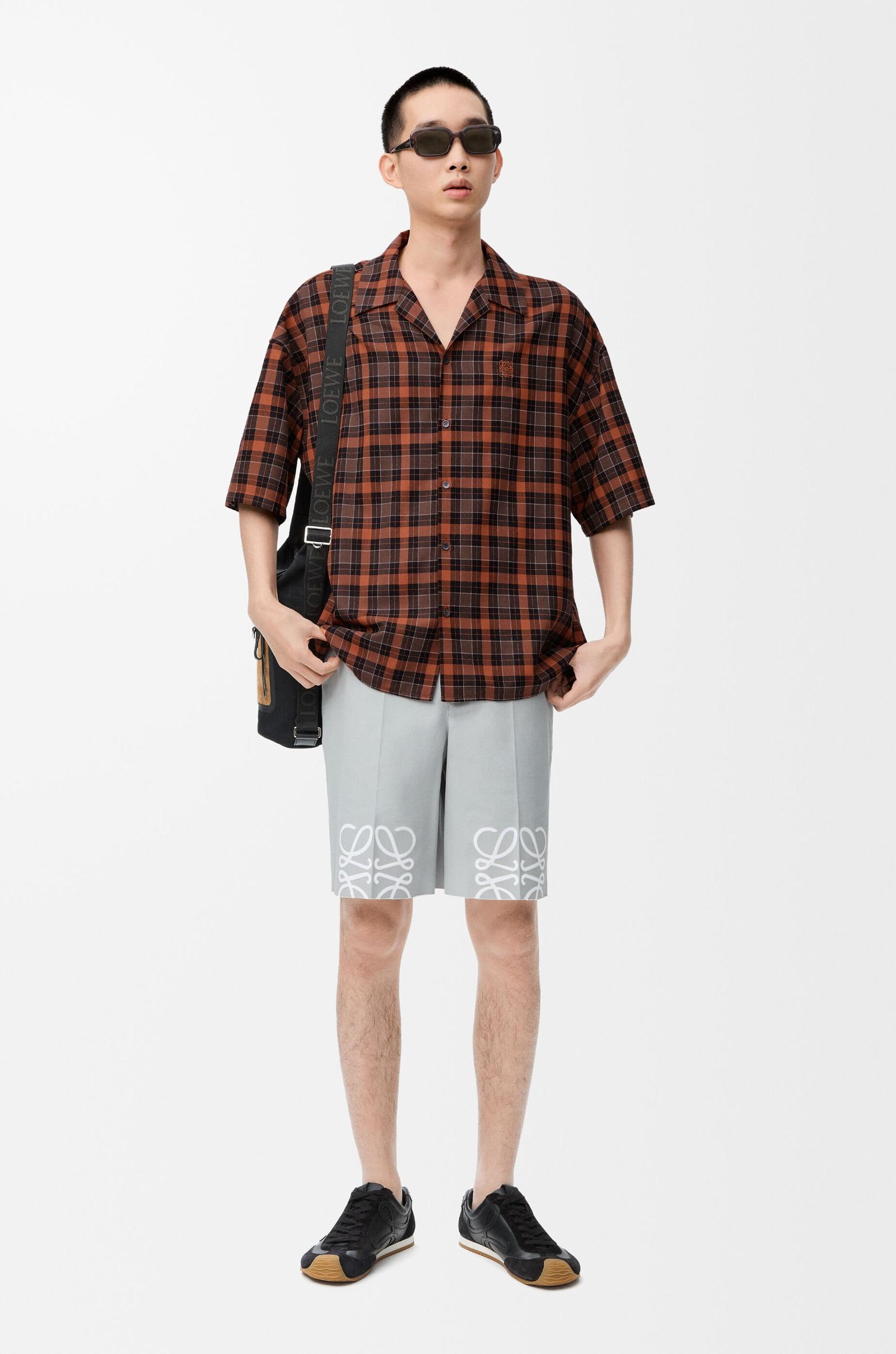 Short sleeve shirt in wool blend Product Image