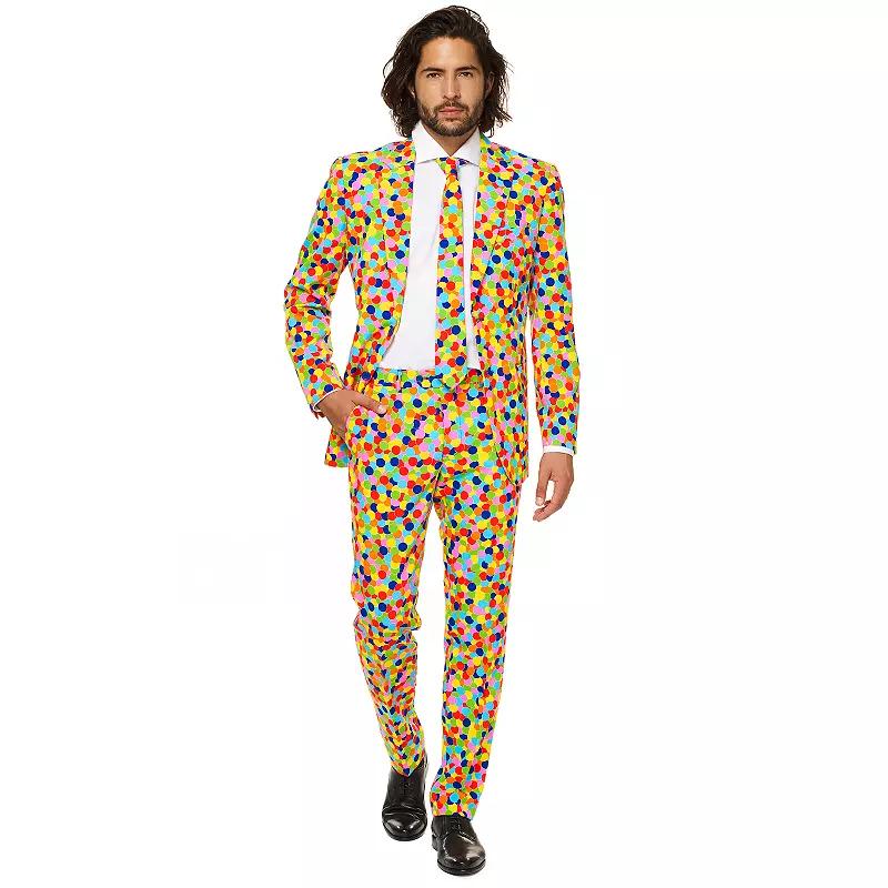 Men's OppoSuits Slim-Fit Novelty Pattern Suit & Tie Set,  Product Image
