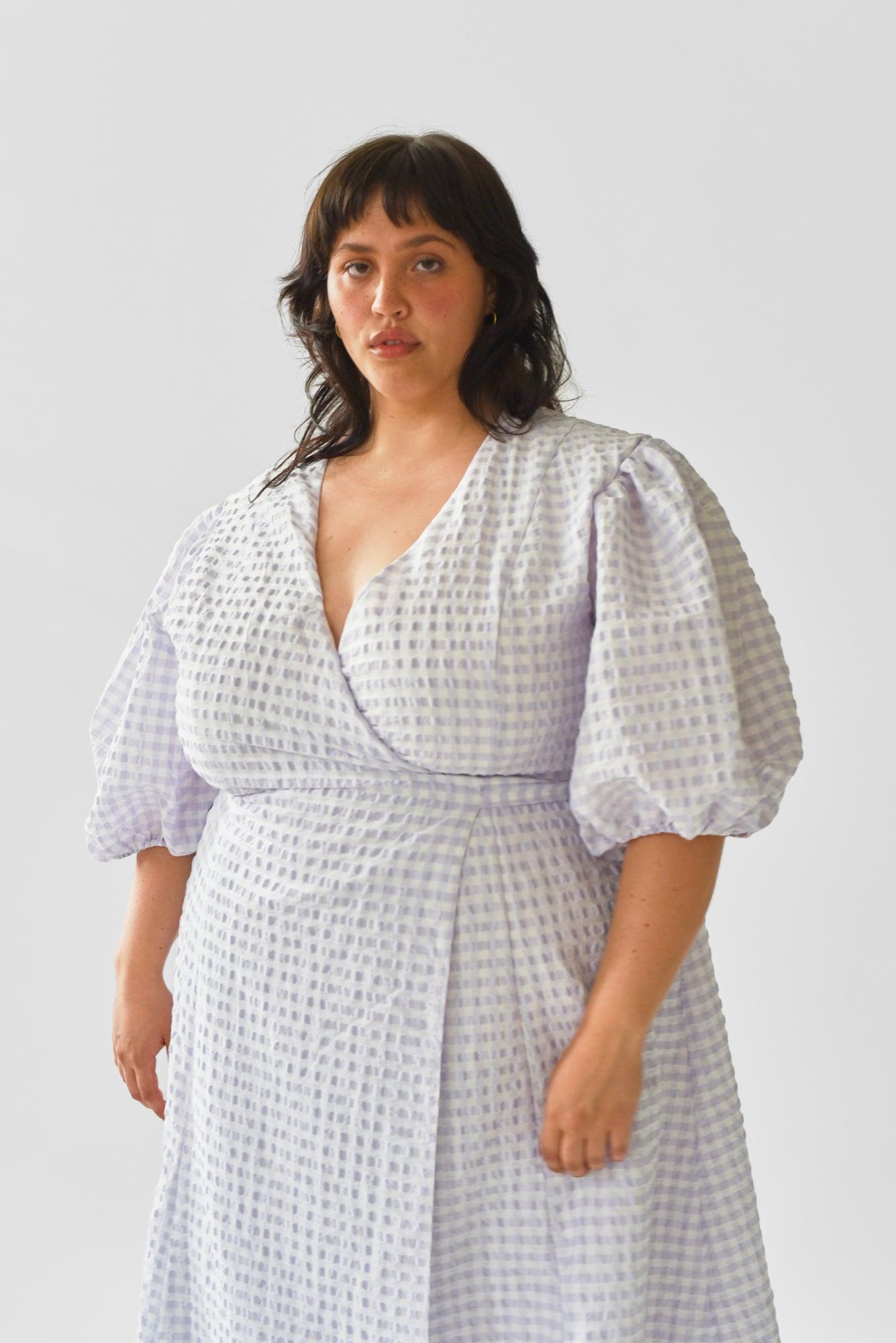 Juliette Dress - Hyacinth Gingham Product Image