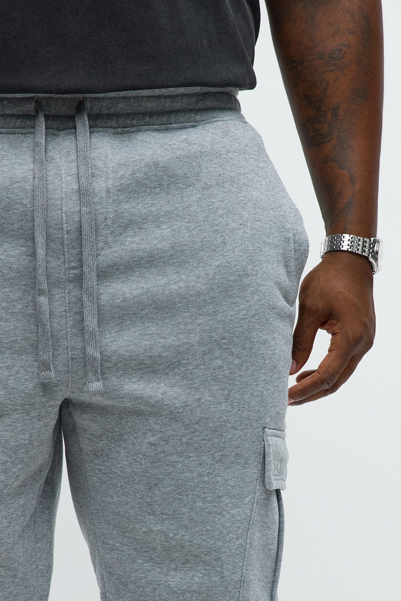 In The Cut Cargo Flared Sweatpants - Heather Grey Male Product Image