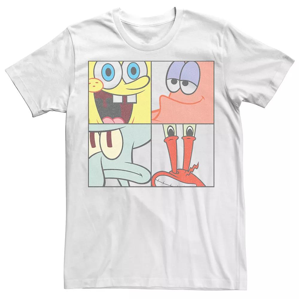 Men's Spongebob 4 Square Close Up Tee,  Product Image