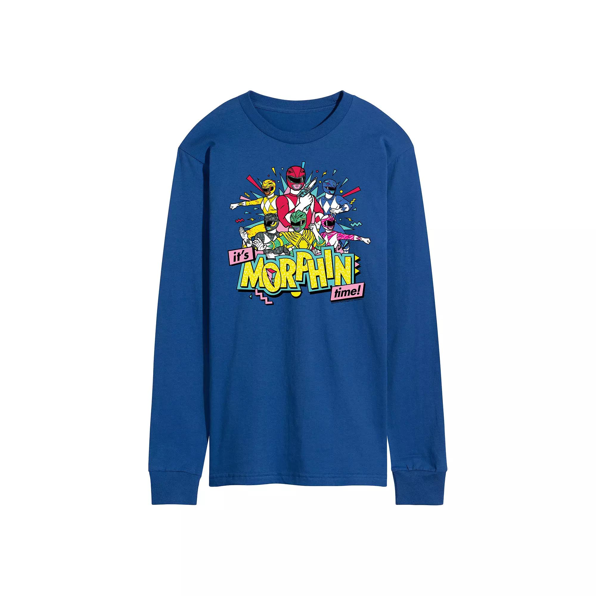 Men's Power Rangers It's Morphin Time Long Sleeve Graphic Tee,  Product Image