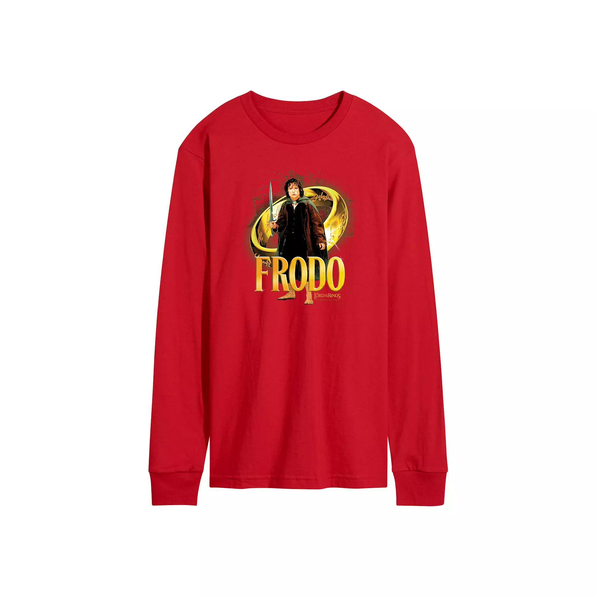 Men's Lord Of The Rings Frodo Baggins Ring Long Sleeve Graphic Tee,  Product Image