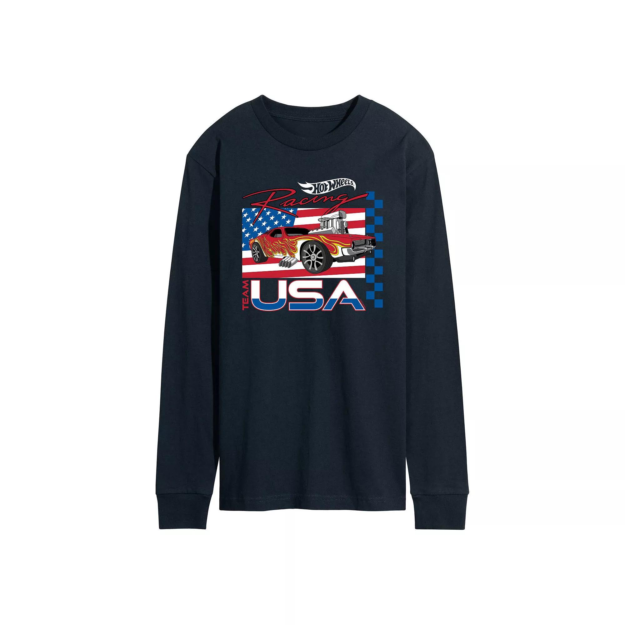 Men's Hot Wheels Americana Long Sleeve Graphic Tee,  Product Image