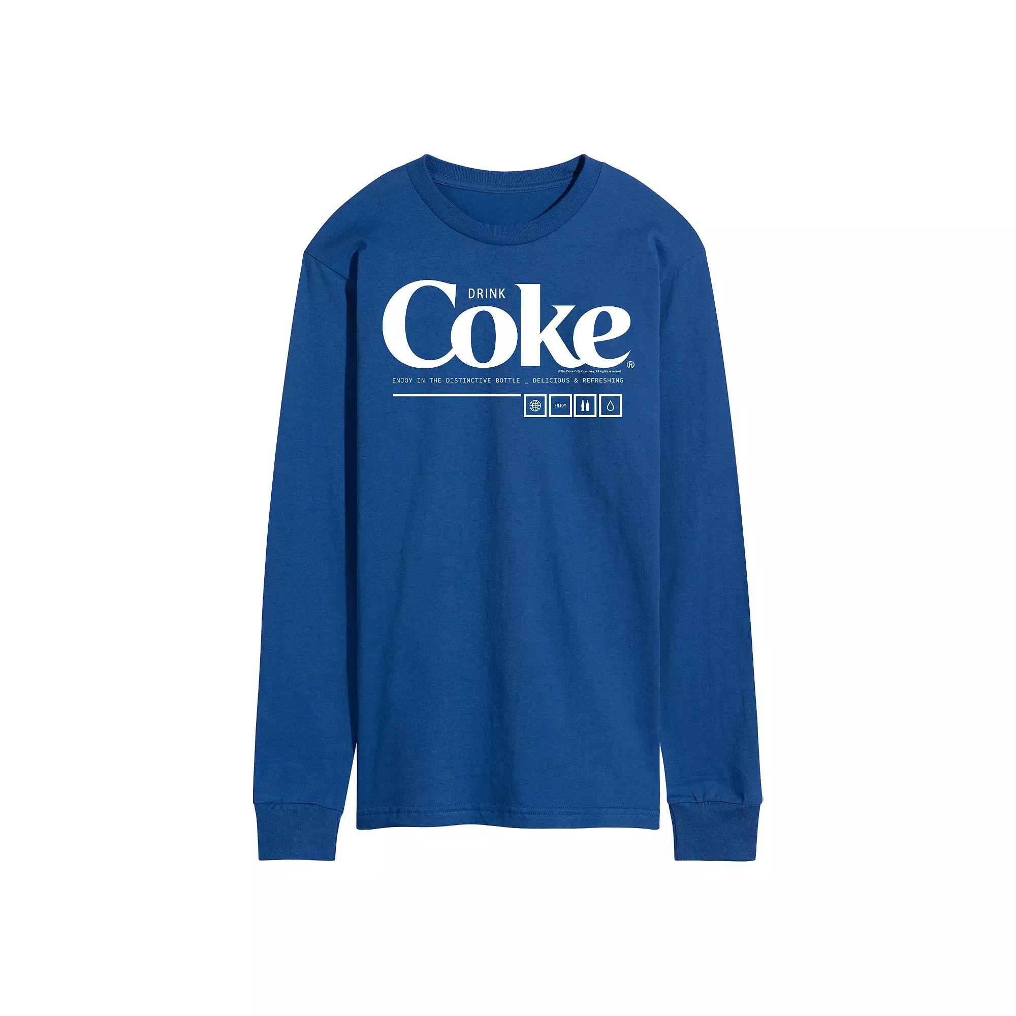 Men's Coca-Cola Drink Coke Enjoy Long Sleeve Graphic Tee,  Product Image