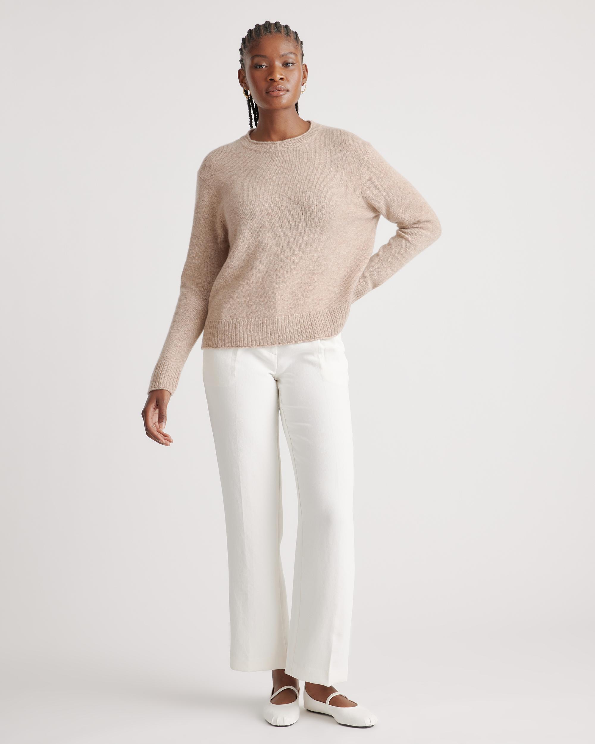 Quince | Women's Mongolian Cashmere Boxy Crewneck Sweater Product Image