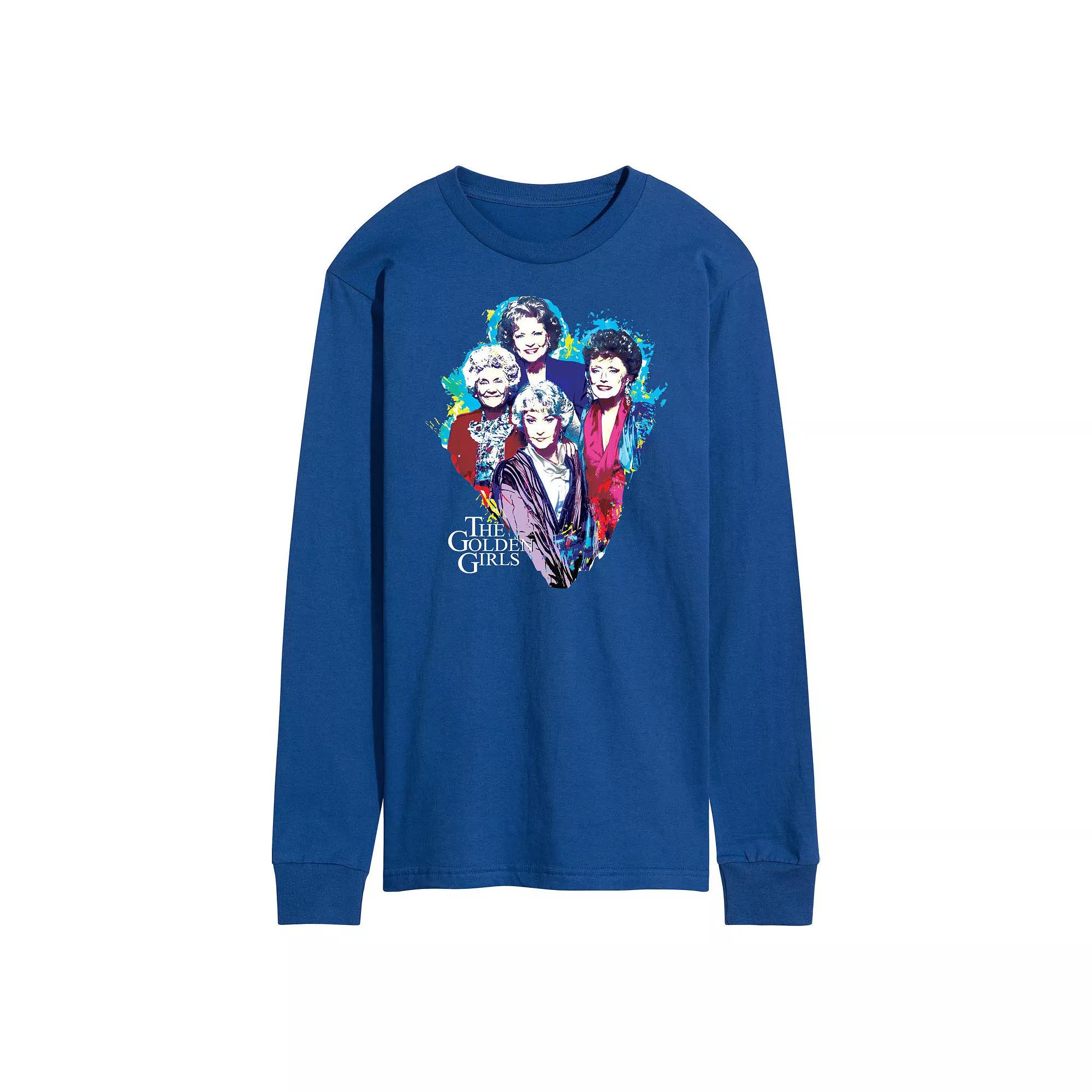 Men's Golden Girls Paint Splatter Long Sleeve Tee,  Product Image