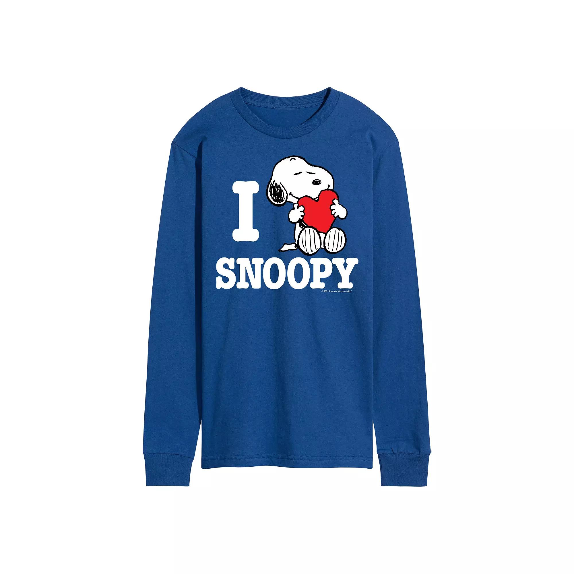 Men's Peanuts I Love Snoopy Long Sleeve Tee,  Product Image