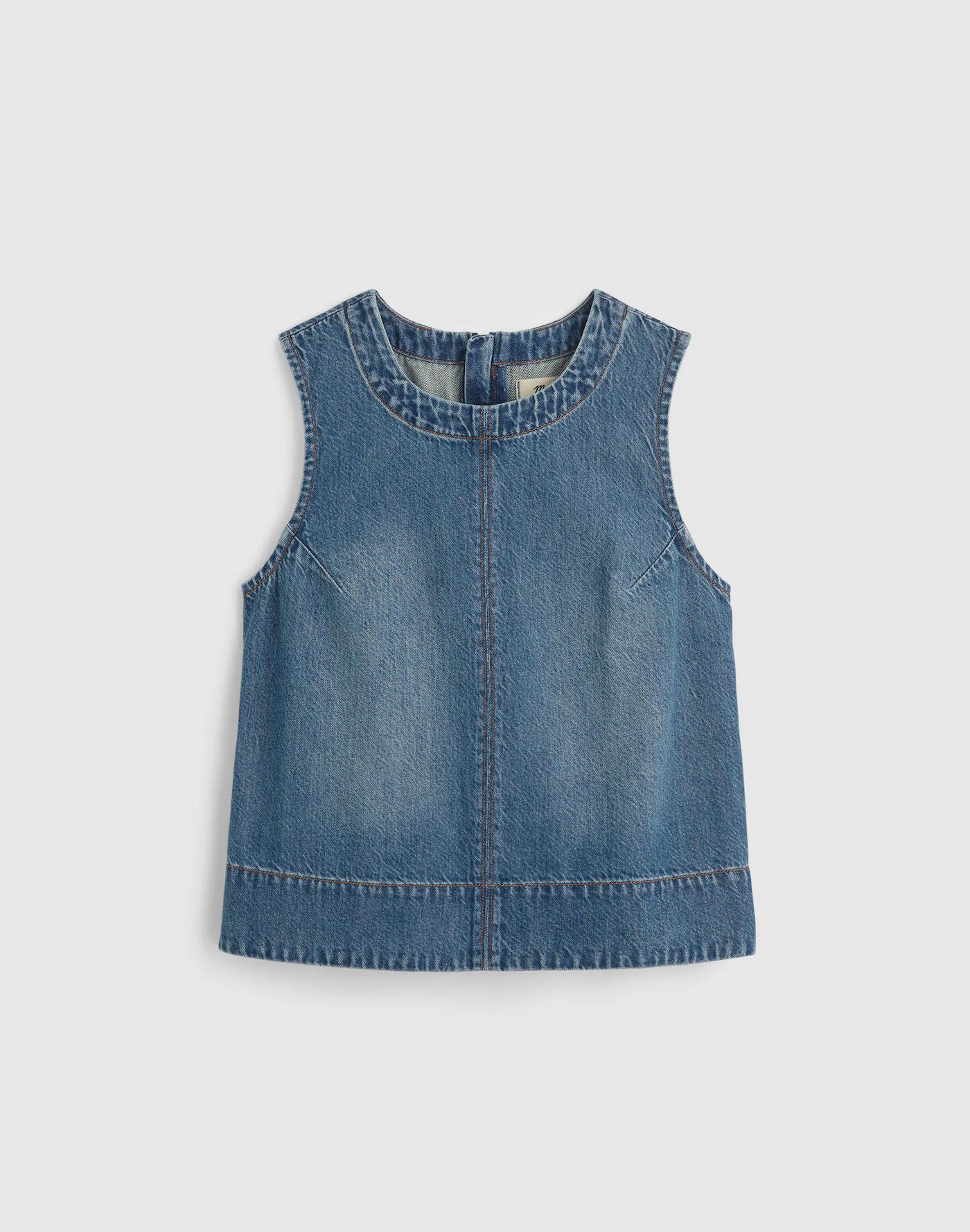 Boxy Shell Top in Airy Denim Product Image
