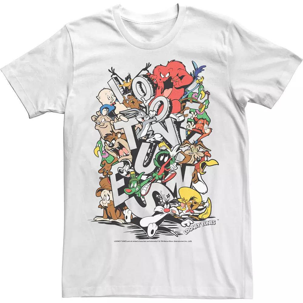 Men's Looney Tunes Neon Group Shot Stack Tee,  Product Image