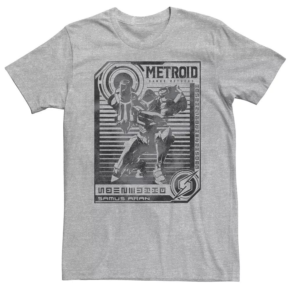 Men's Nintendo Metroid Samus Vintage Poster Tee, Size: XL, Athletic Grey Product Image