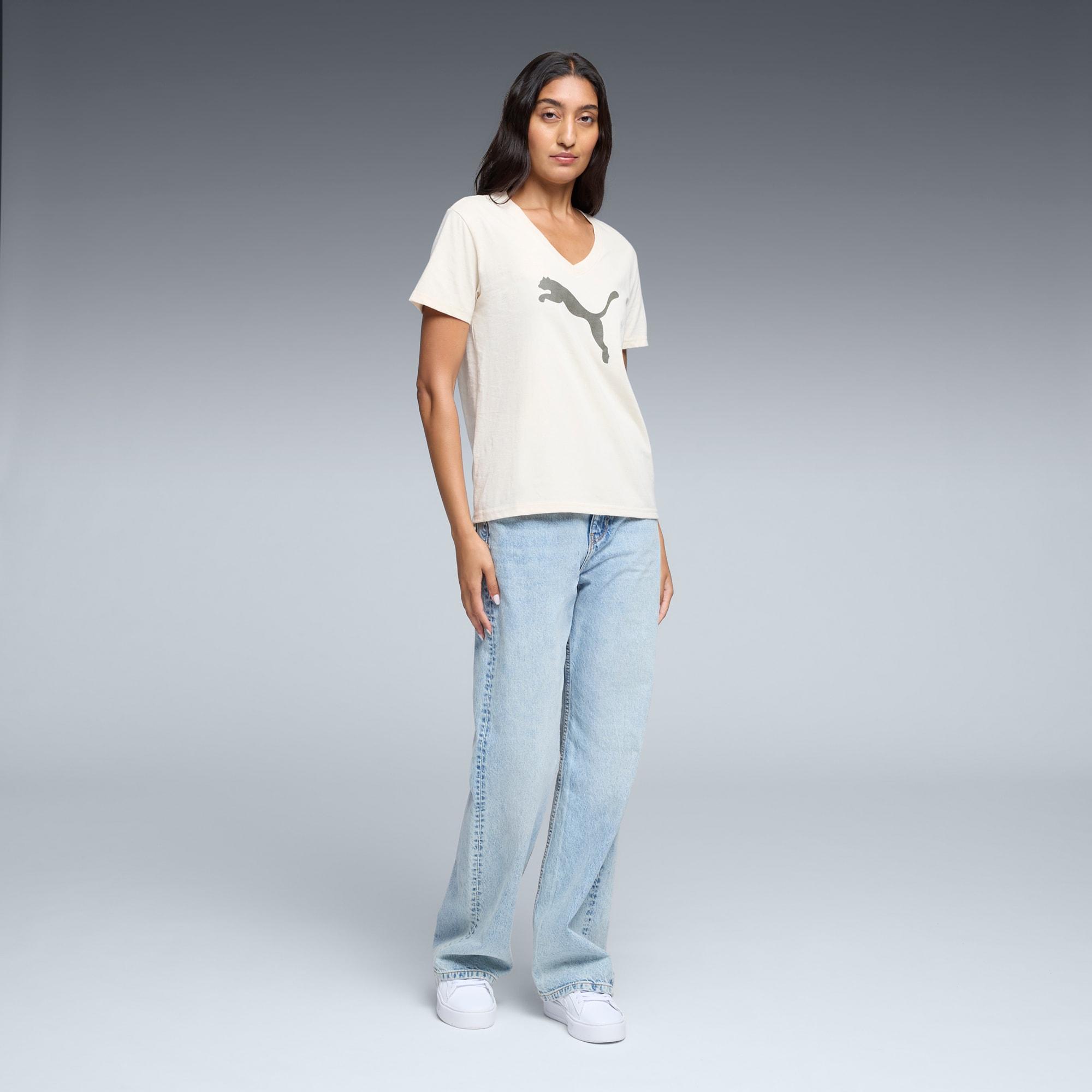 Graphic Pebble V-Neck Tee Women Product Image