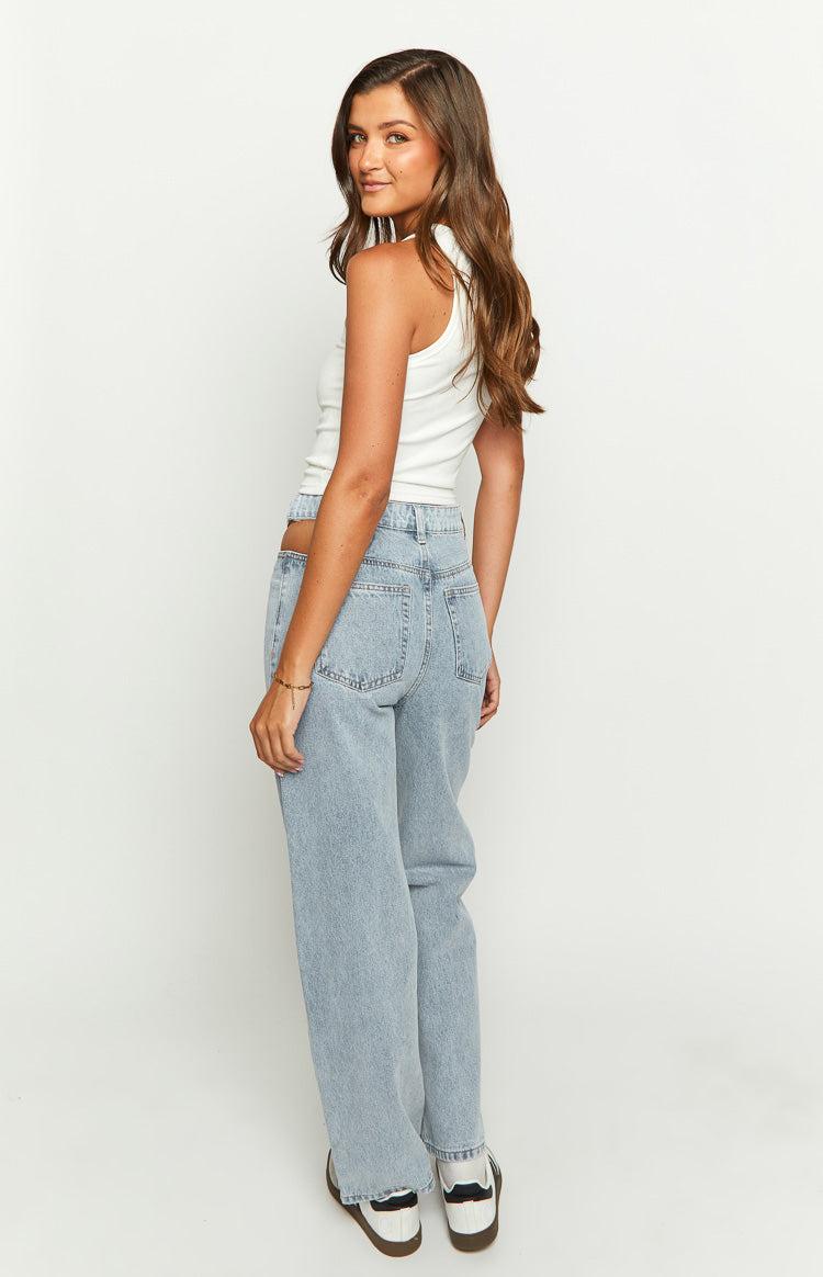 Blue Blaze Mid Wash Denim Cut Out Jeans Baby Product Image