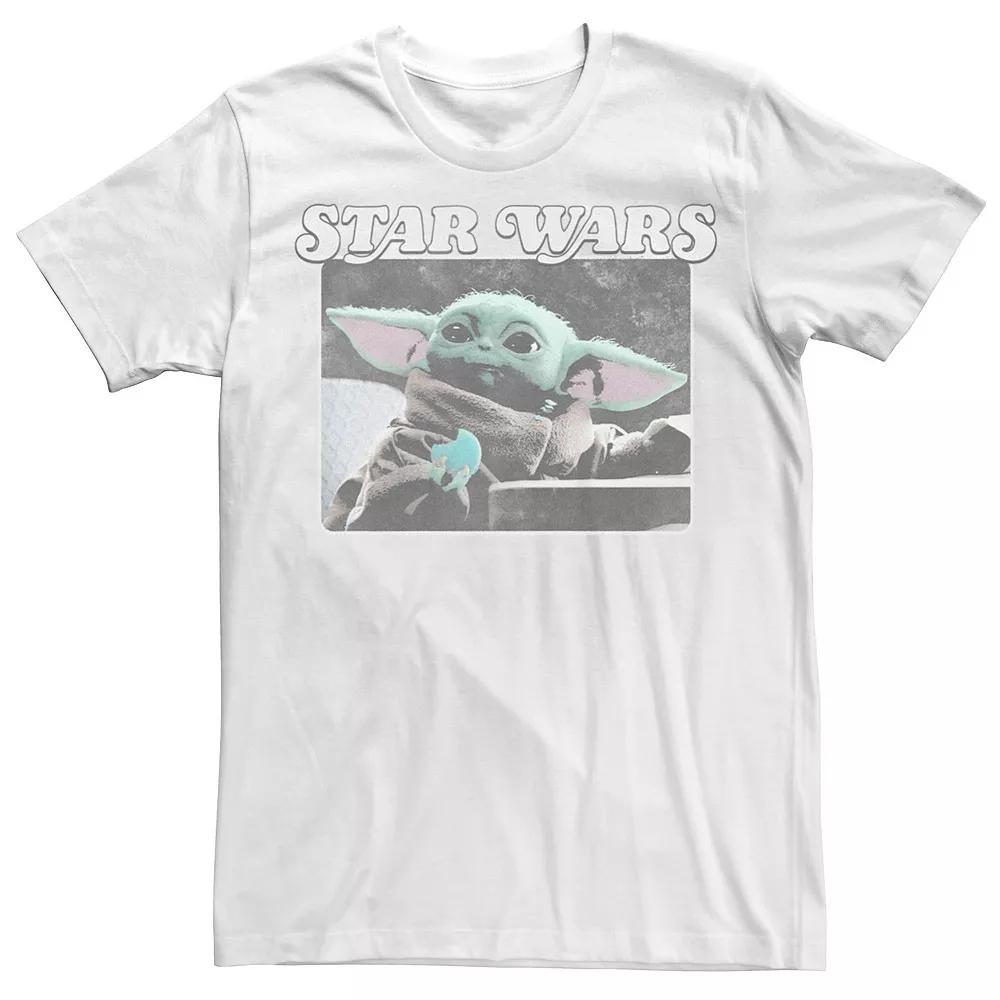 Men's Star Wars The Mandalorioan Grogu Cookie Child Poster Tee, Size: Large, White Product Image