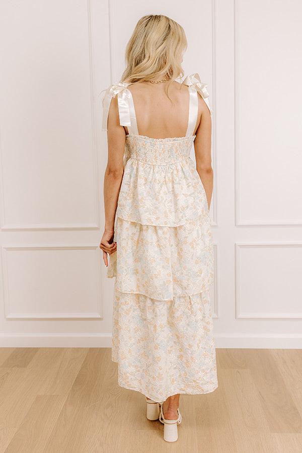 Whimsical Wonders Embroidered Tiered Midi Dress Product Image