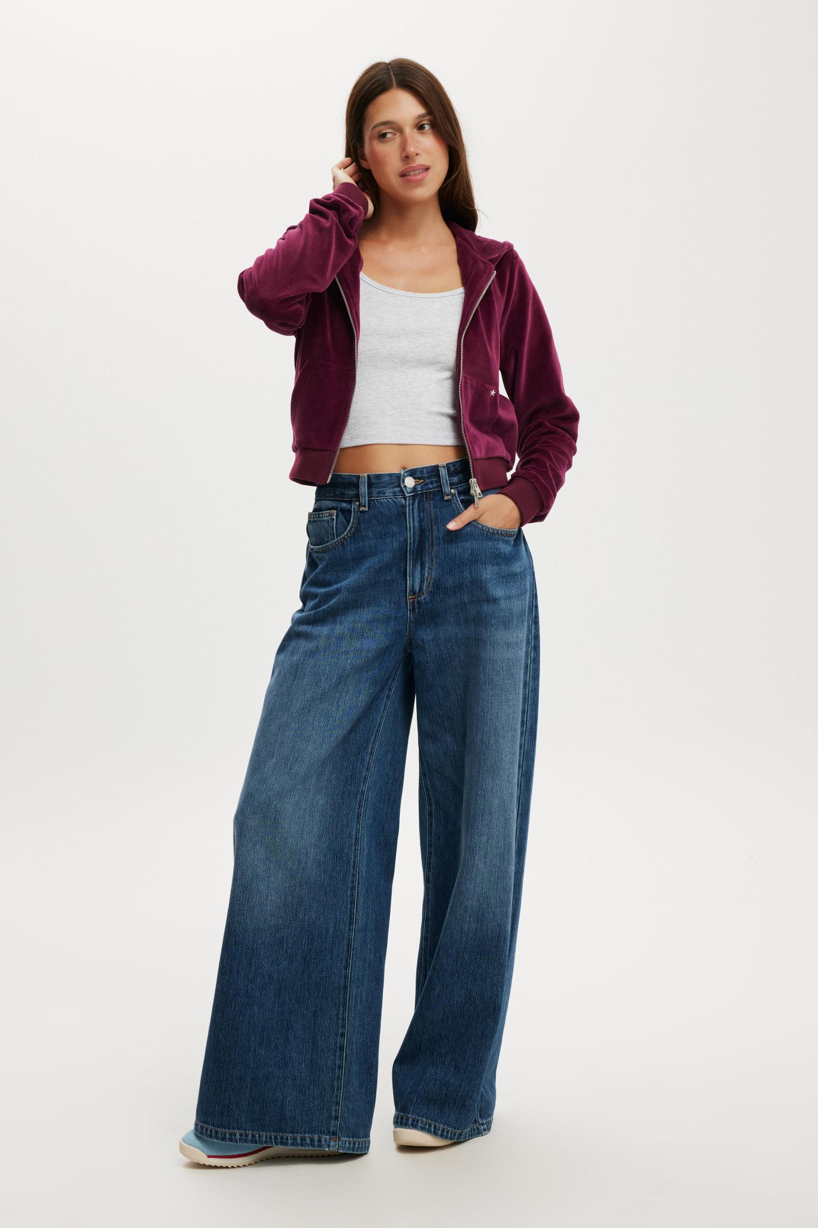 Velour Fitted Zip Through Hoodie Product Image