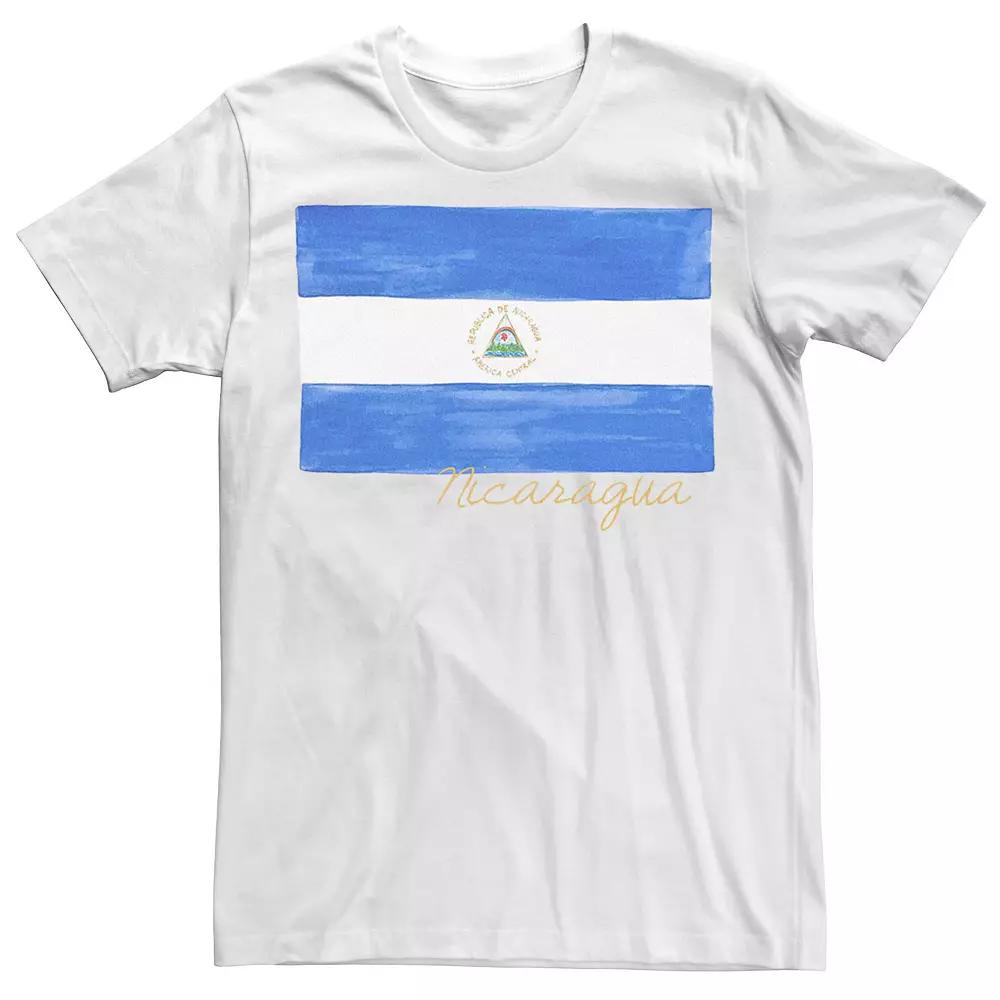 Men's HHM Nicaragua Flag Watercolor Tee,  Product Image