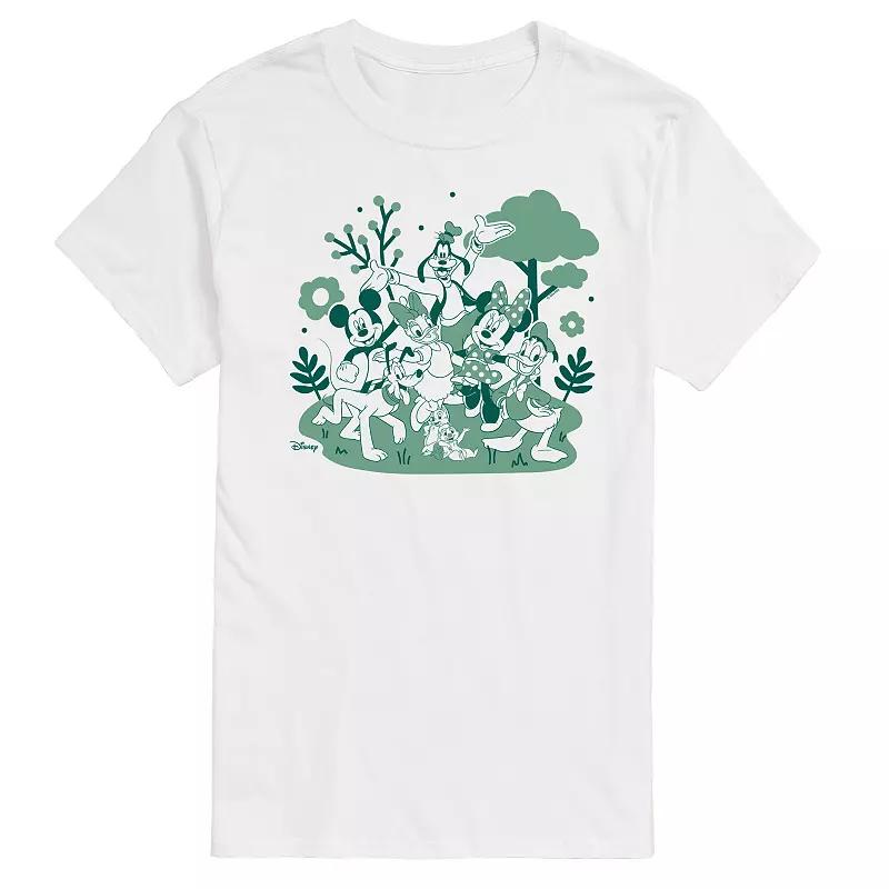 Disney's Mickey Mouse & Friends Men's Green Character Group Graphic Tee,  Product Image