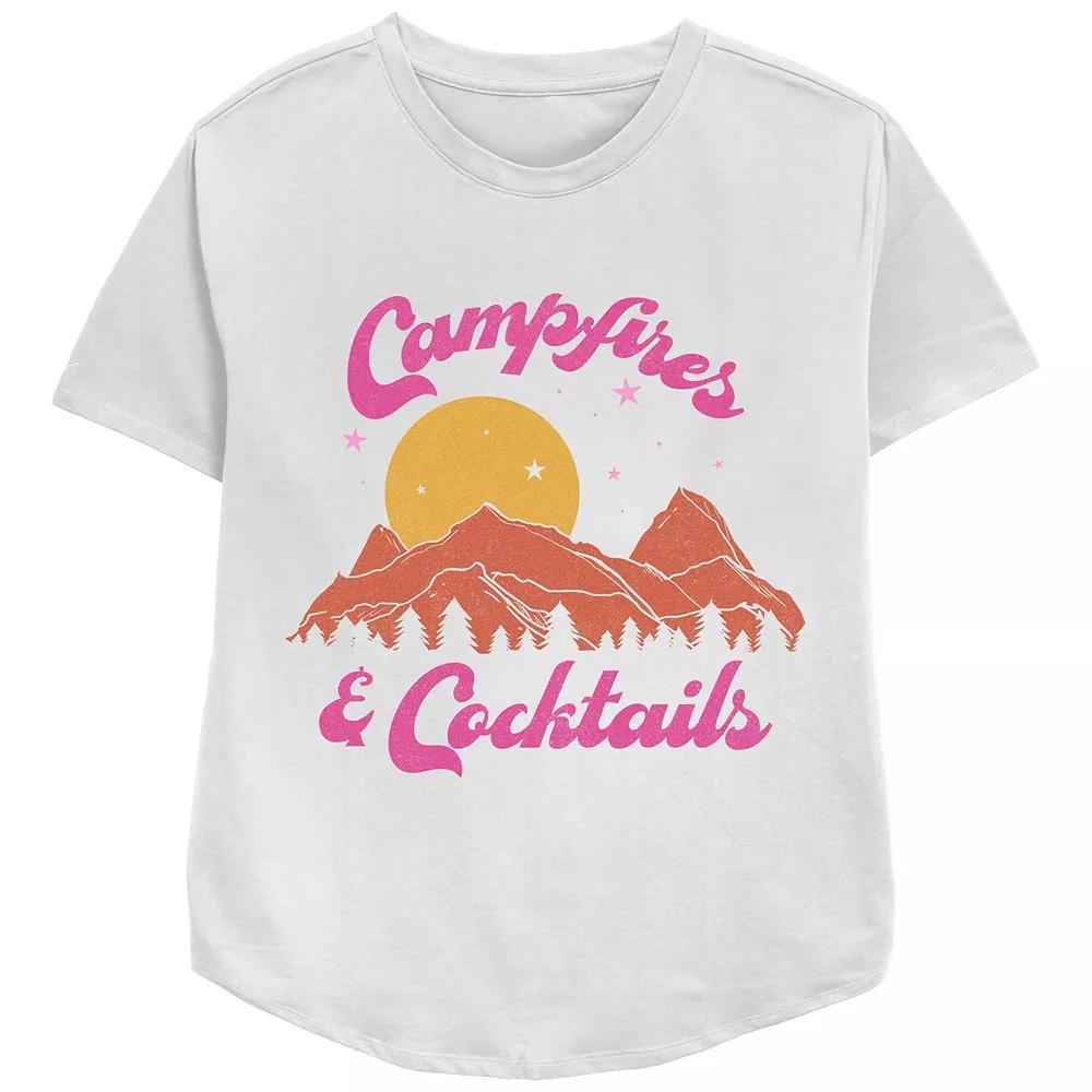 Women's Campfires & Cocktails Relaxed Fit Graphic Tee,  Product Image