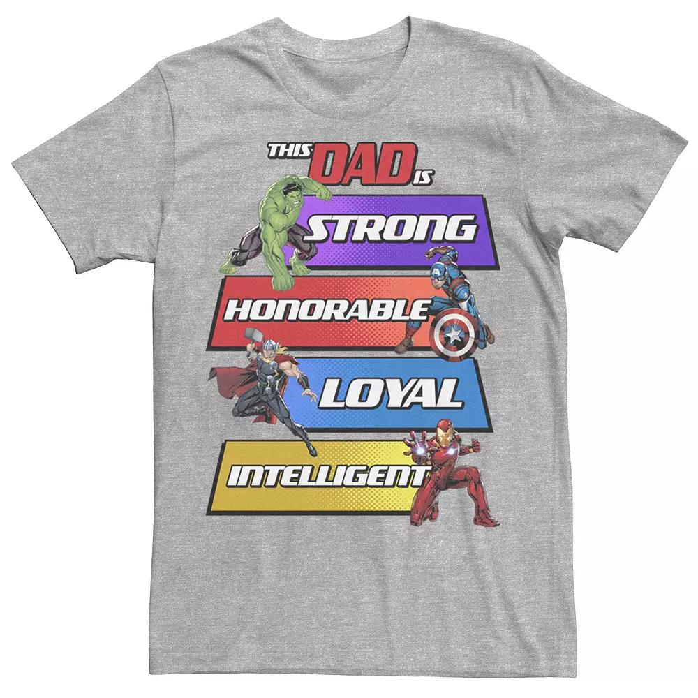 Men's Marvel Hulk Captain America Thor Iron Man This Dad Is Panels Graphic Tee,  Product Image