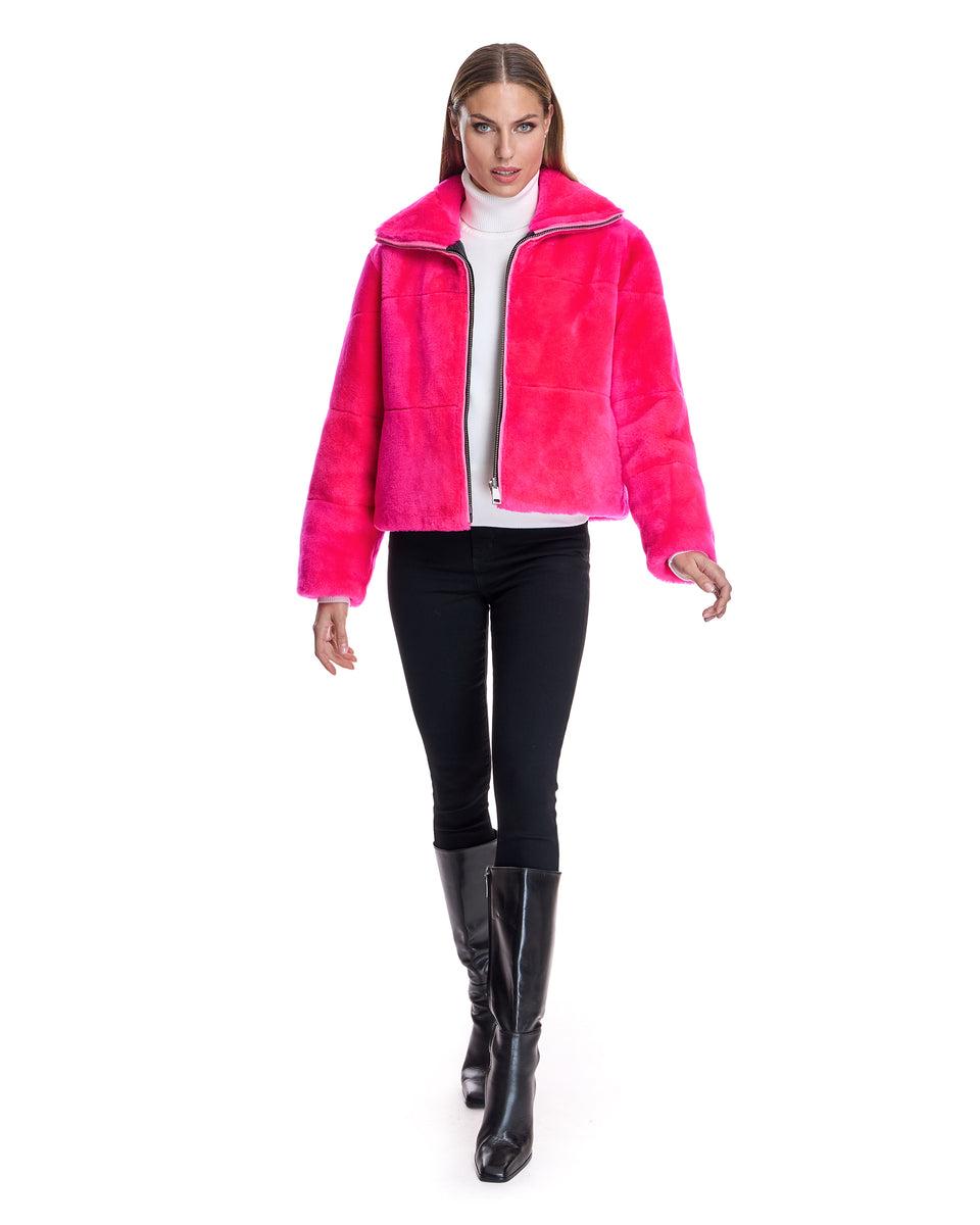 Maximilian  Julia & Stella Shearling Jacket Reversible to Nylon Product Image