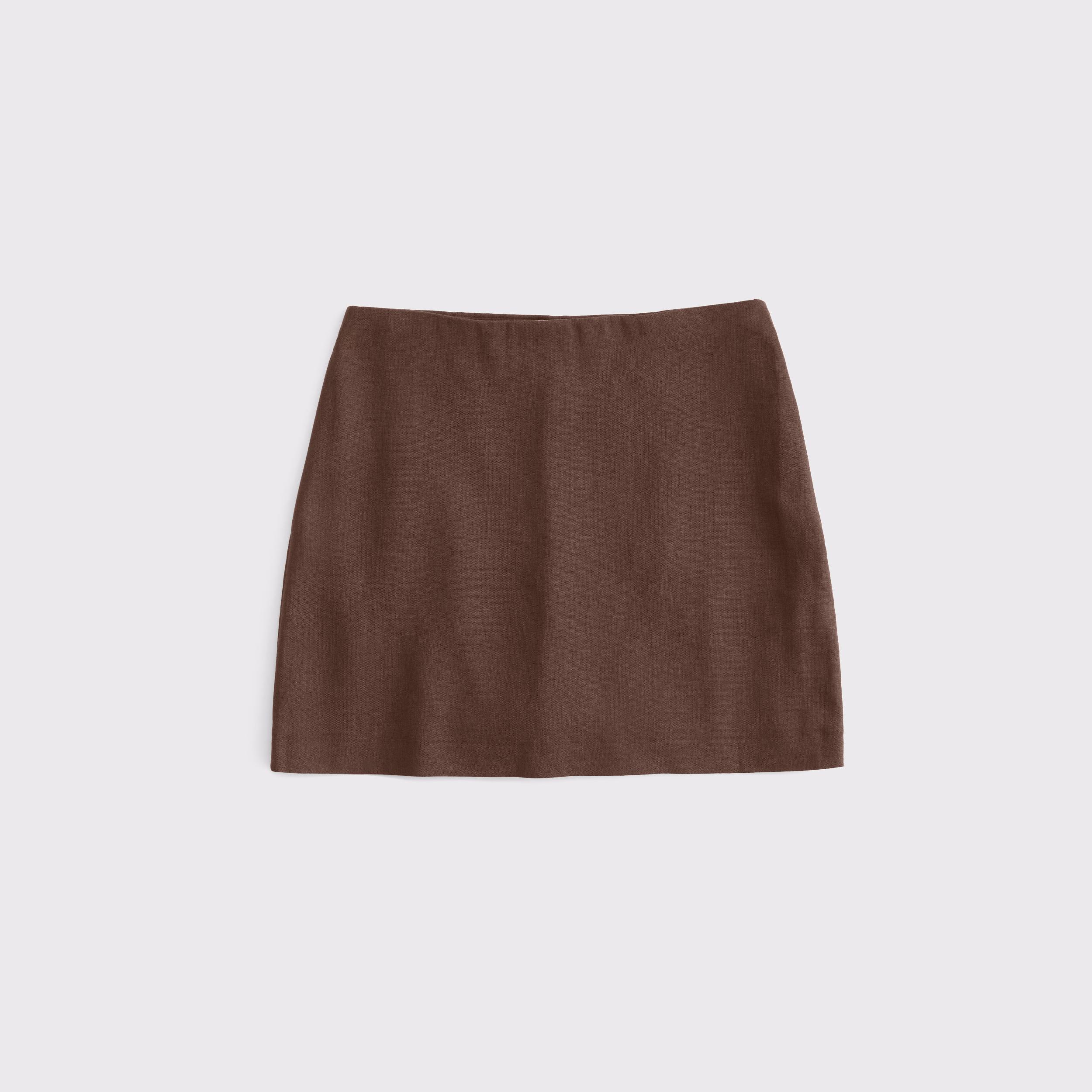 The A&F Scarlett Linen-Blend Mini Skort Product Image