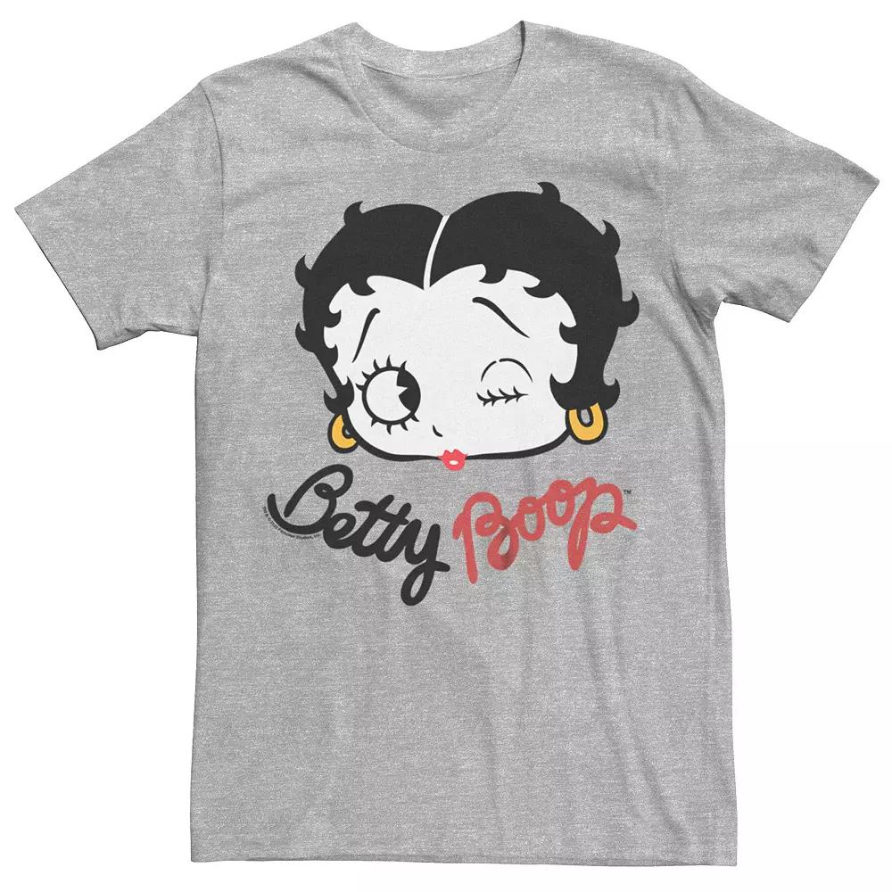 Men's Betty Boop Wink Tee, Size: XXL, Athletic Grey Product Image