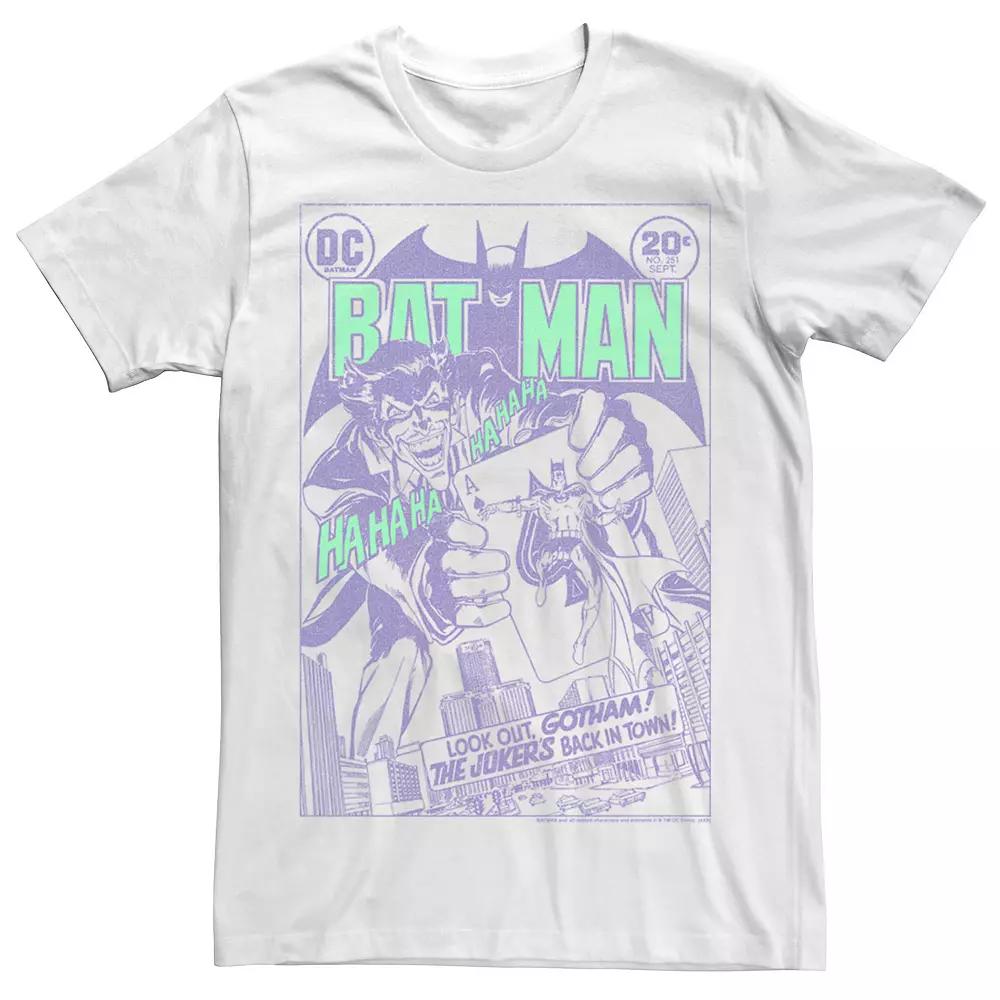 Men's Batman Purple Hue Comic Poster Tee, Size: XL, White Product Image