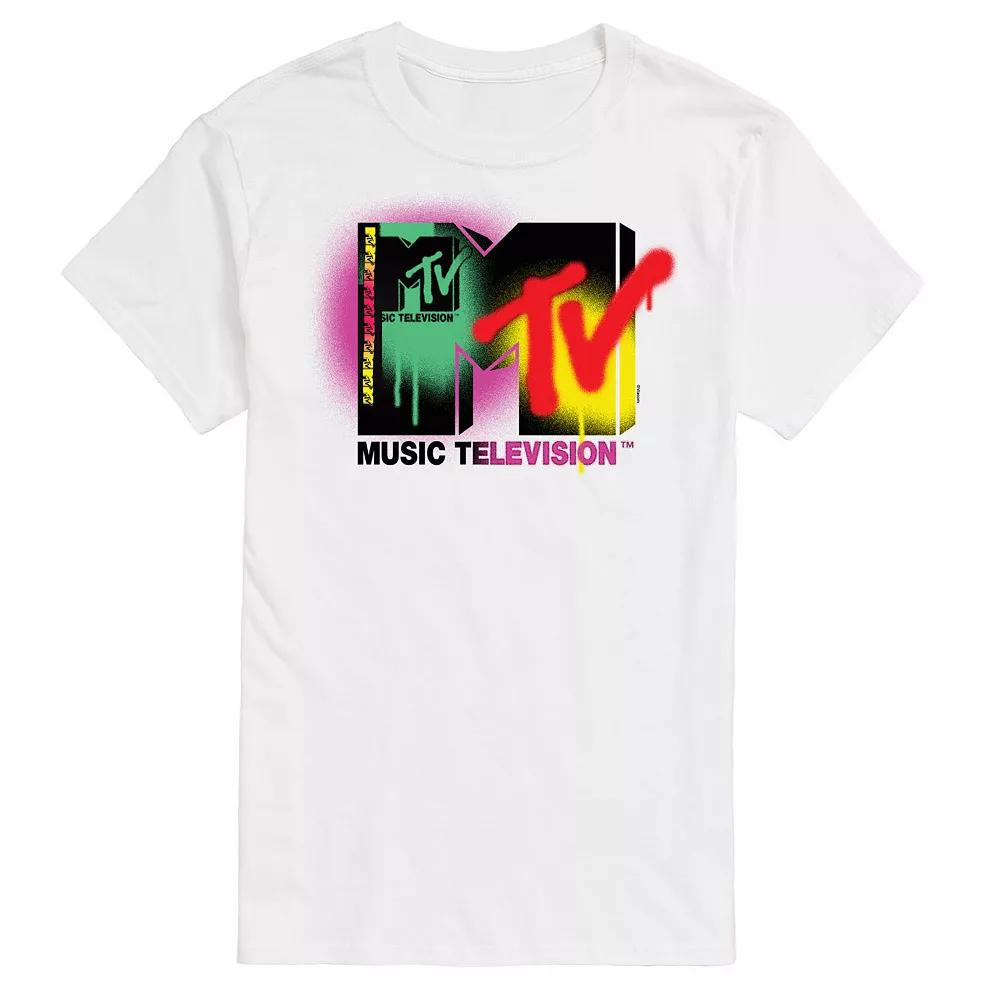 Big & Tall MTV Spray Stencil Logo Graphic Tee, Men's,  Product Image