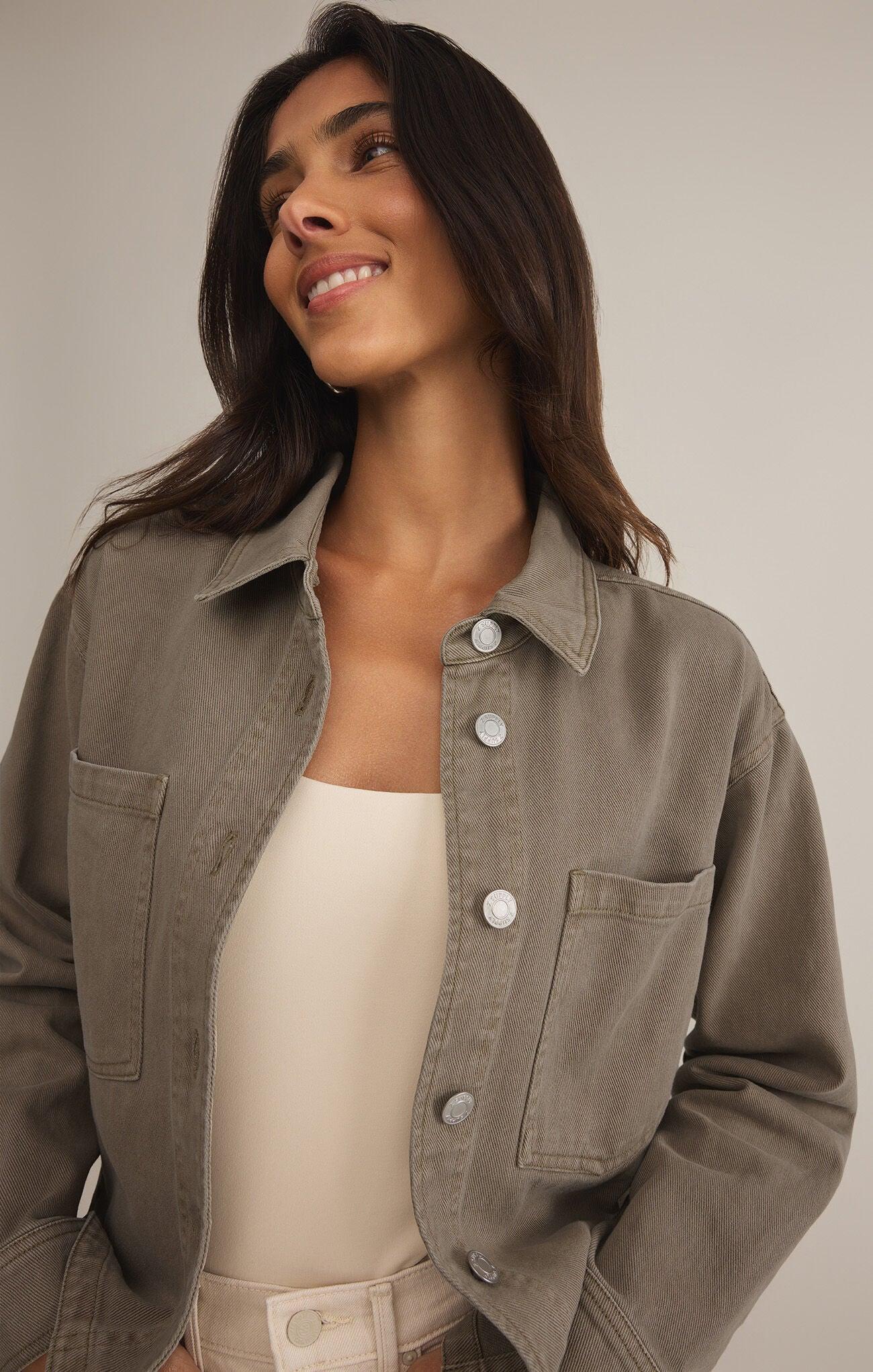 All Day Cropped Denim Jacket Product Image