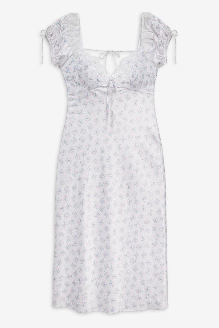 Sweet Escape Midi Slip Dress — White Product Image