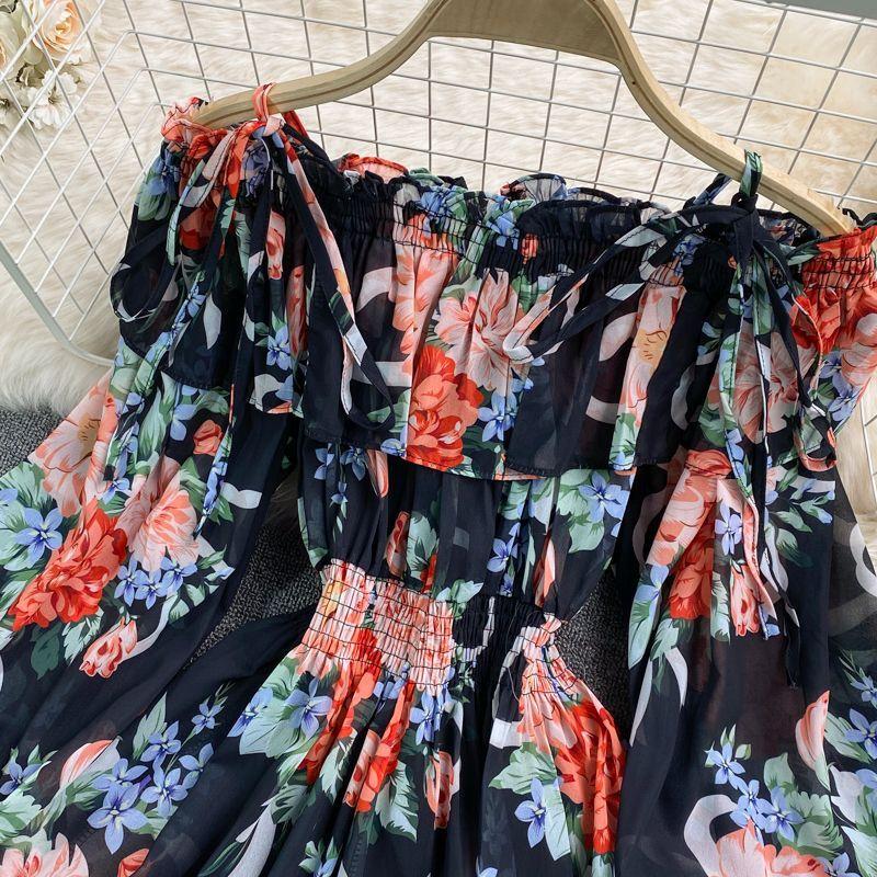 Off Shoulder Floral Print Playsuit Product Image