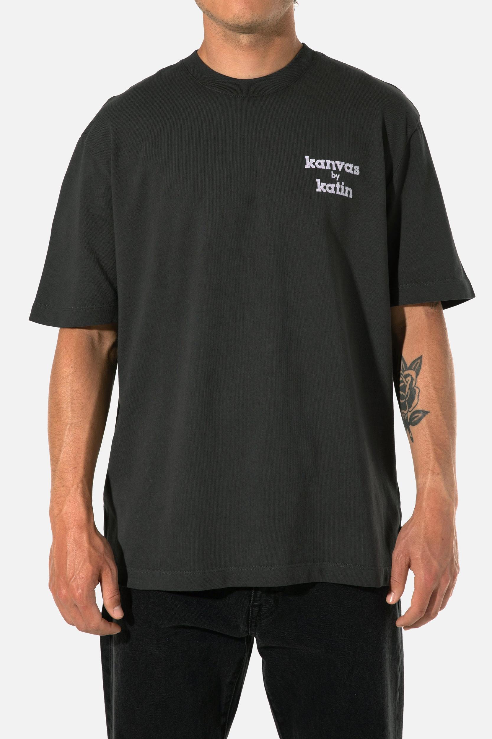 K-MAN BOX FIT TEE - BLACK WASH PIGMENT DYE / M Product Image