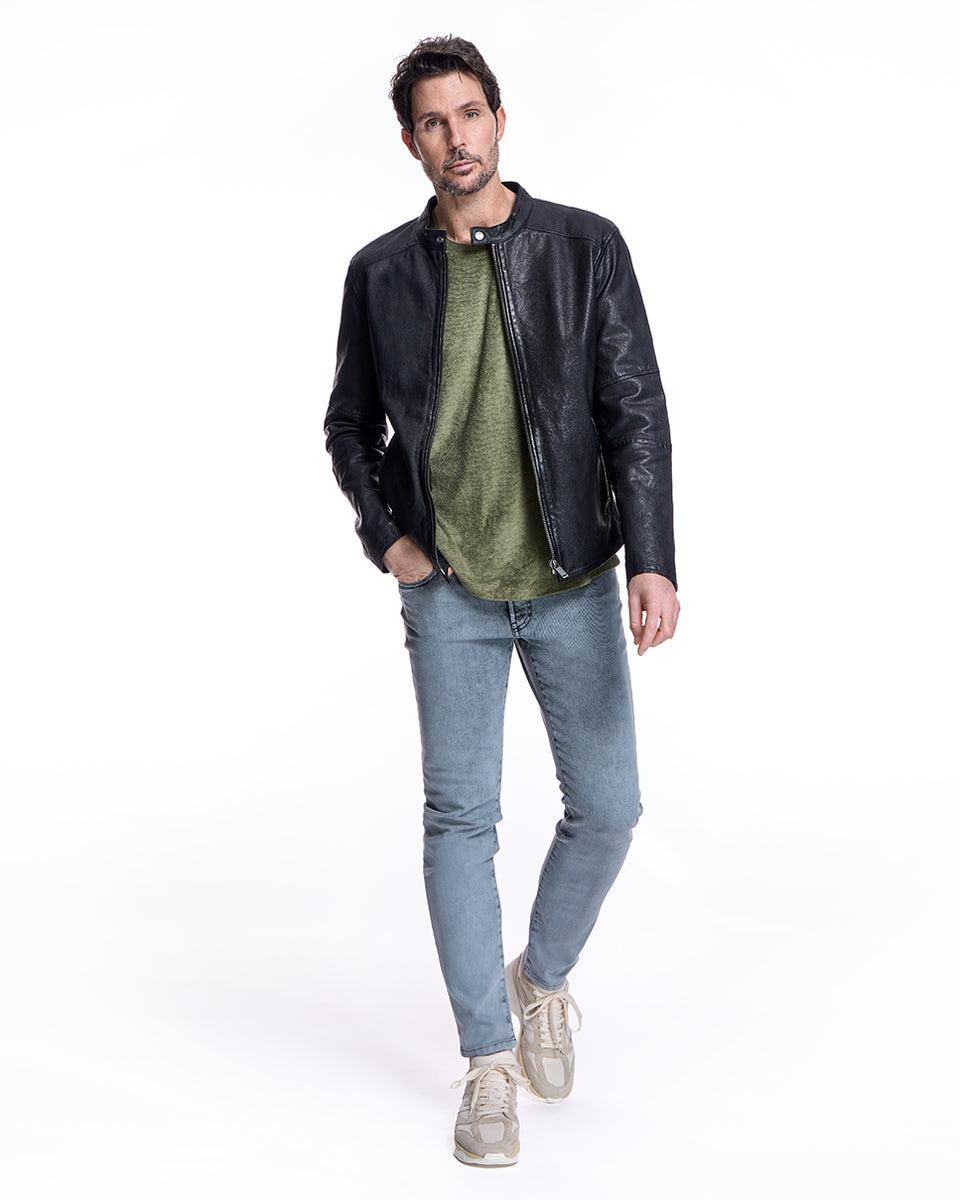 Men's Leather Jacket Product Image