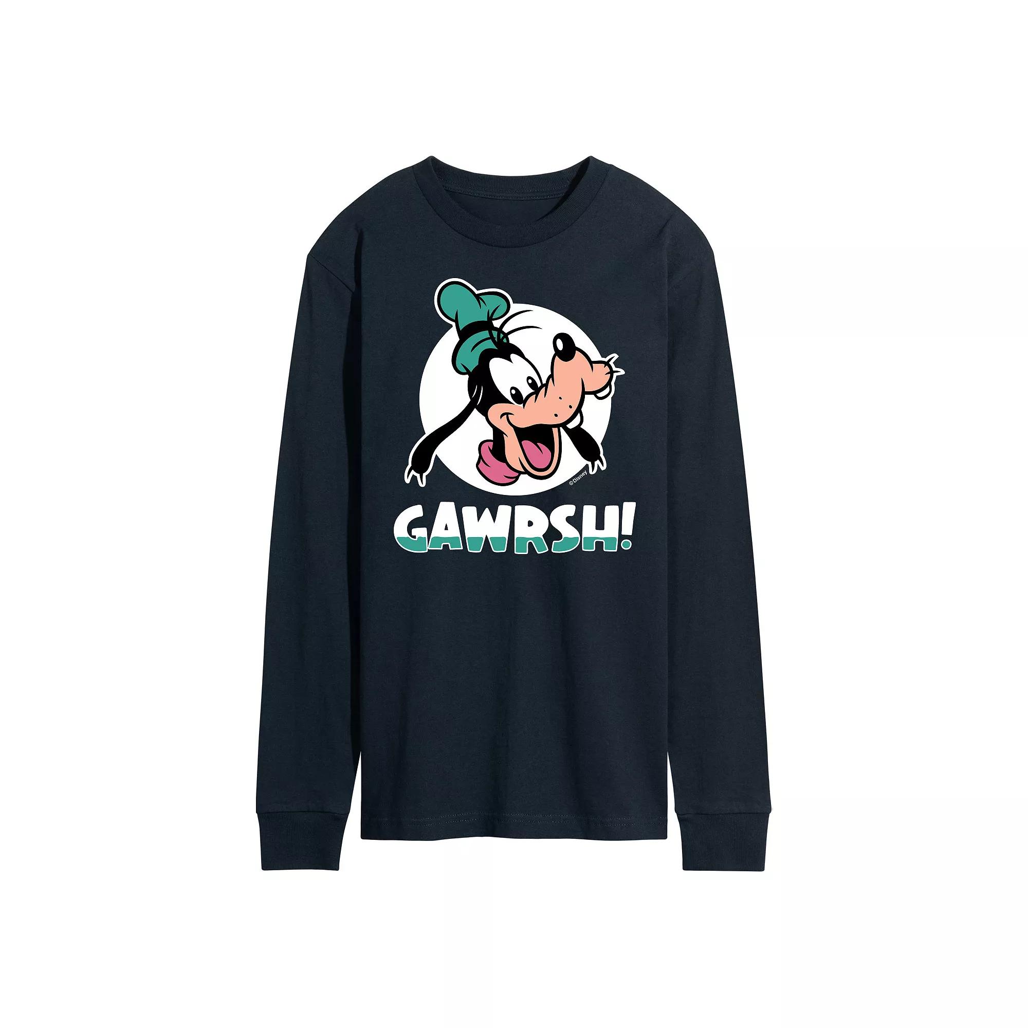 Disney's Goofy Men's Gawrsh Long Sleeve Graphic Tee,  Product Image