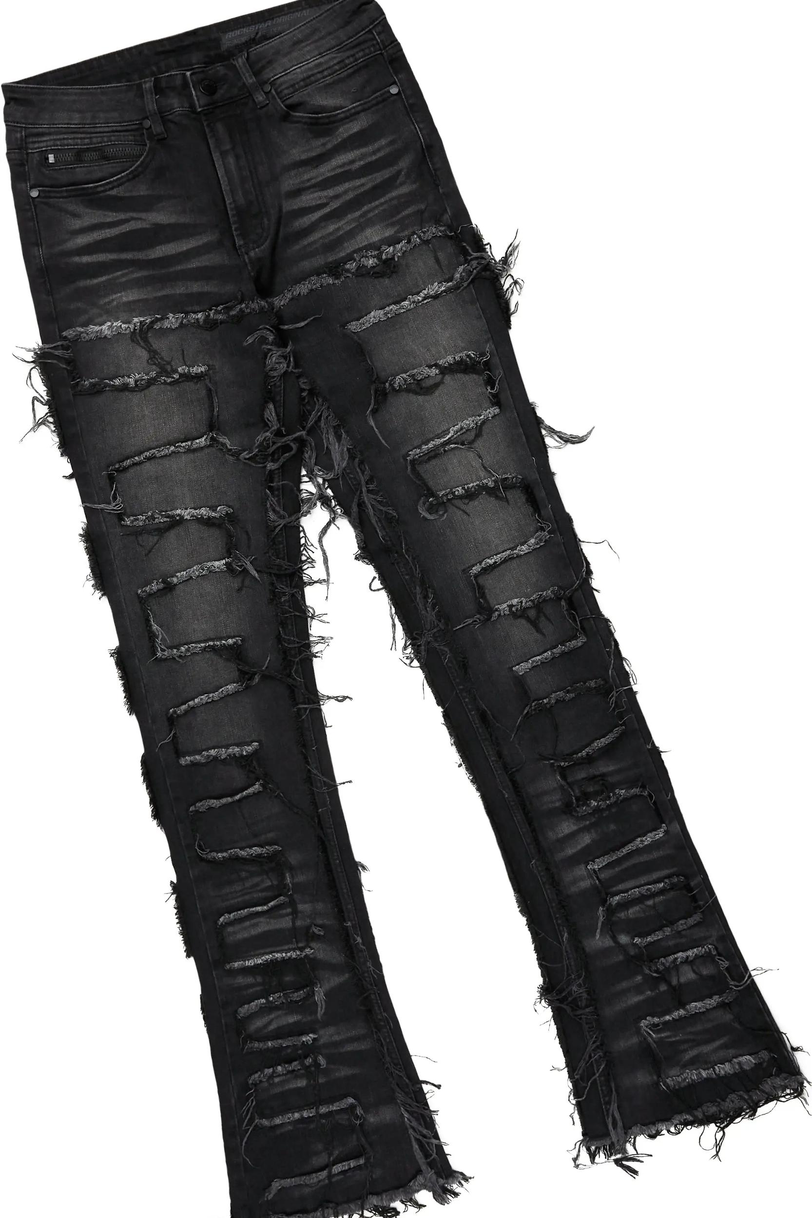 Lake White/Black T-Shirt/Stacked Flare Jean Bundle Male Product Image