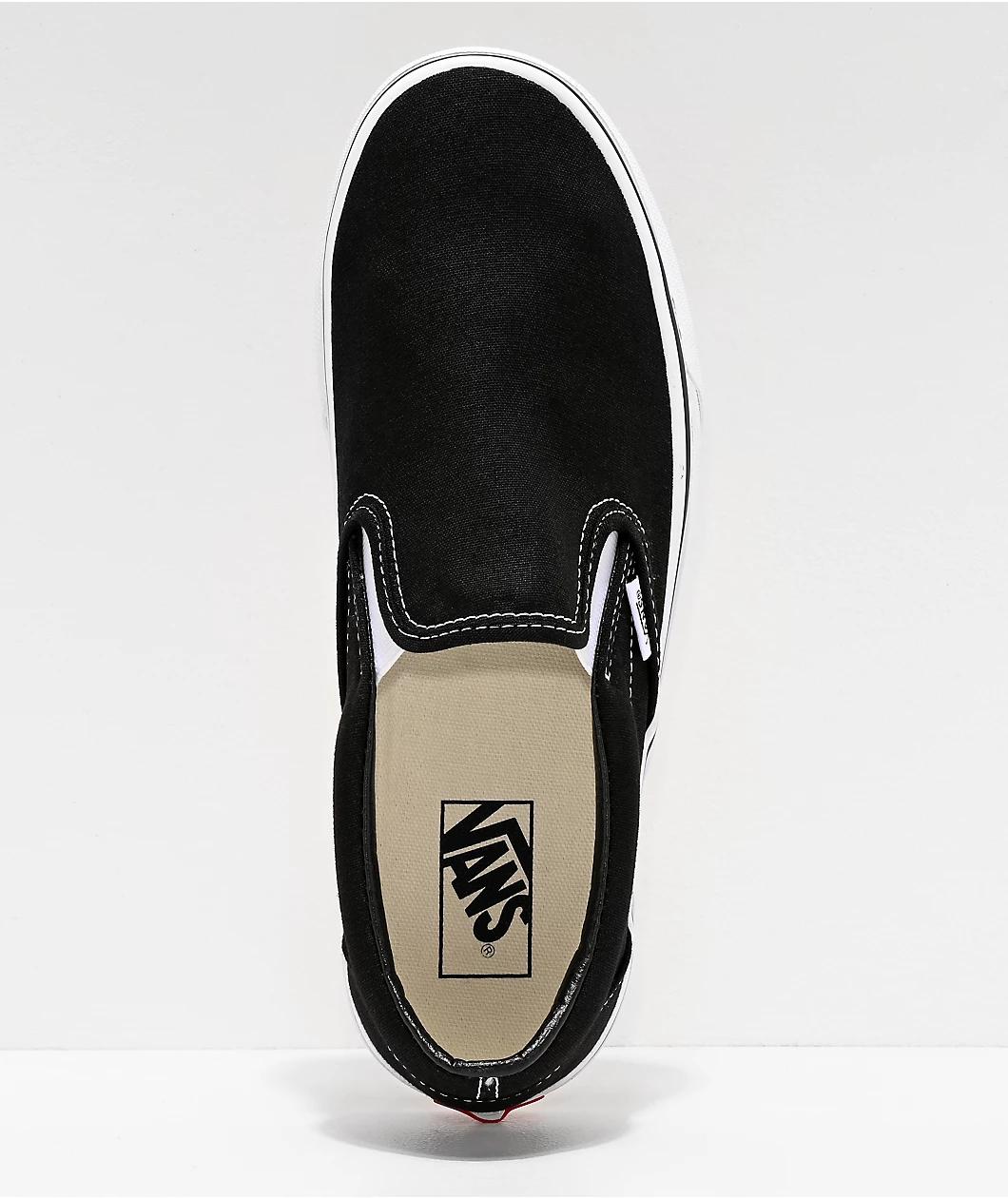 Vans Classic Slip On Black & White Shoes Product Image