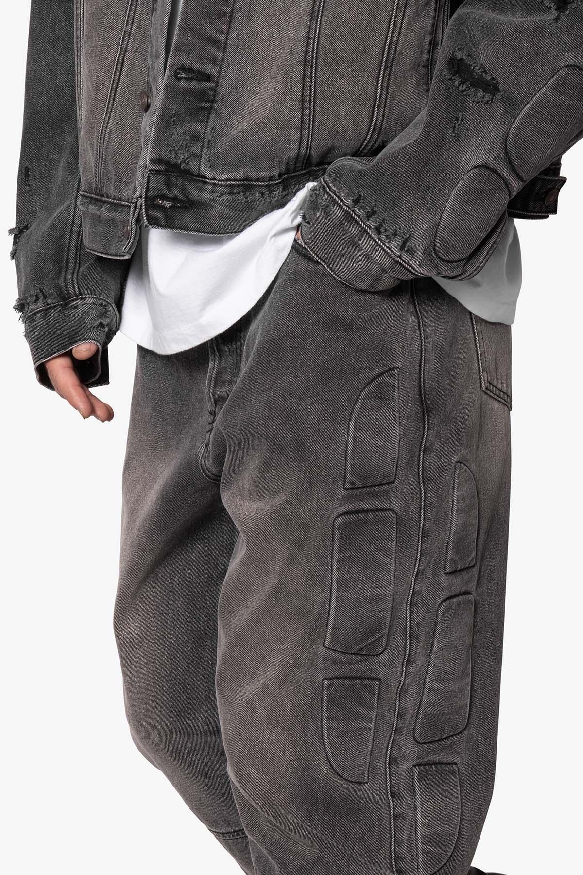 Ultra Baggy Moto Denim - Black Product Image