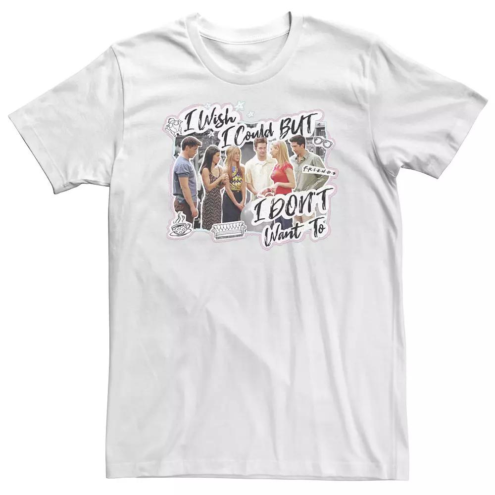 Big & Tall Friends I Wish I Could But I Don't Want To Tee, Men's,  Product Image