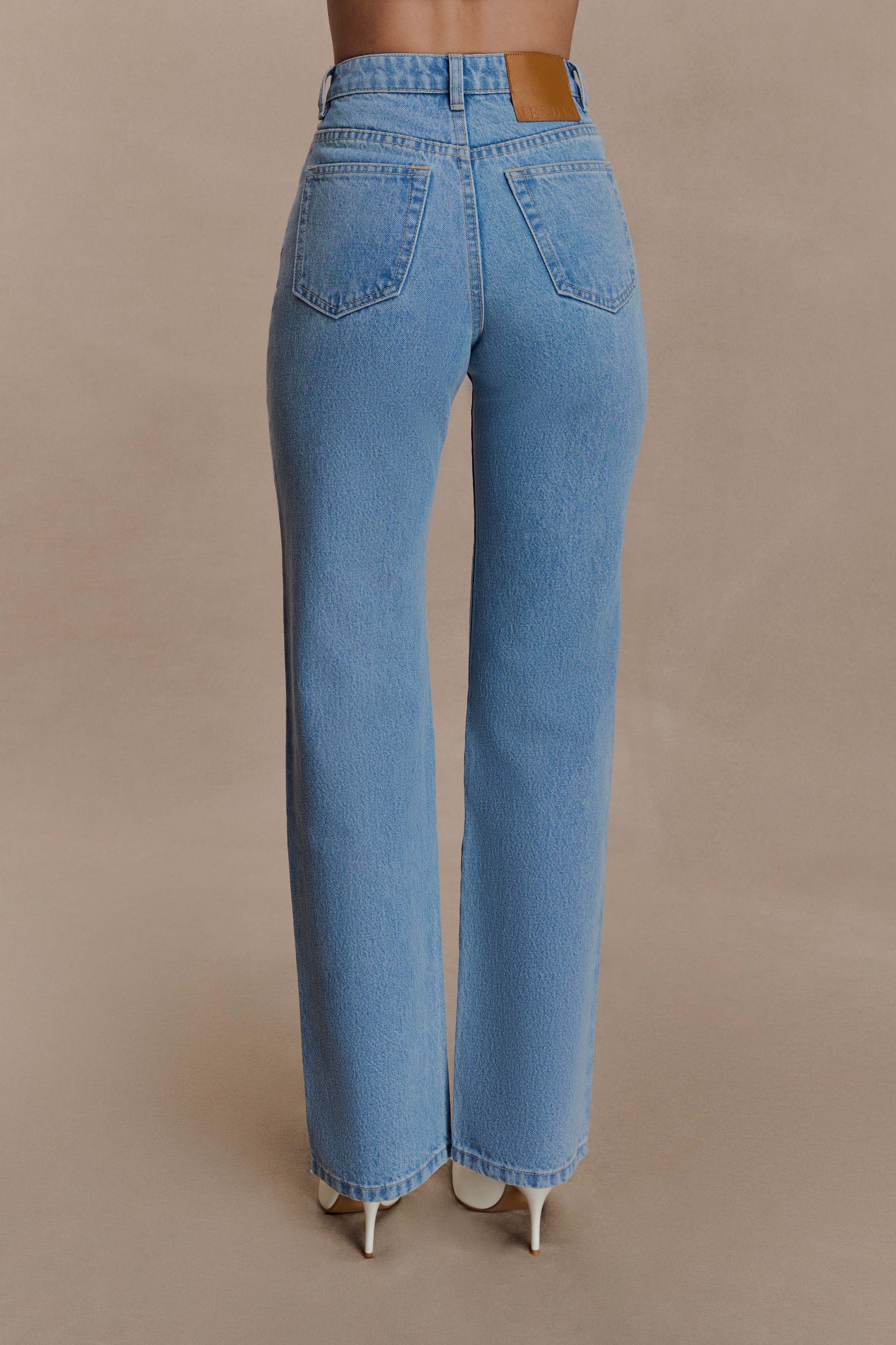 Janine High Waisted Straight Leg Jeans - Classic Blue Female Product Image