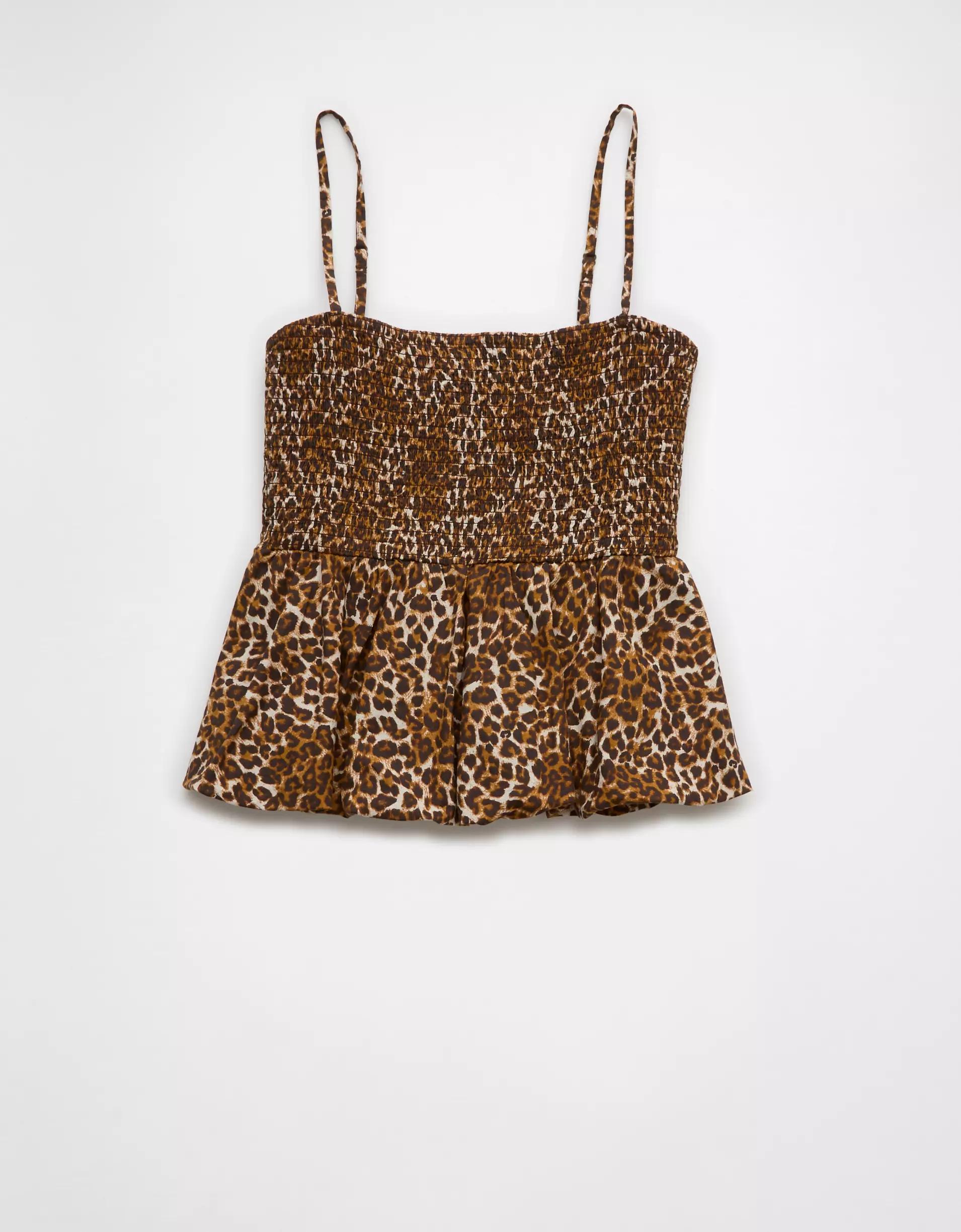 AE Smocked Bubble Tank Top Product Image