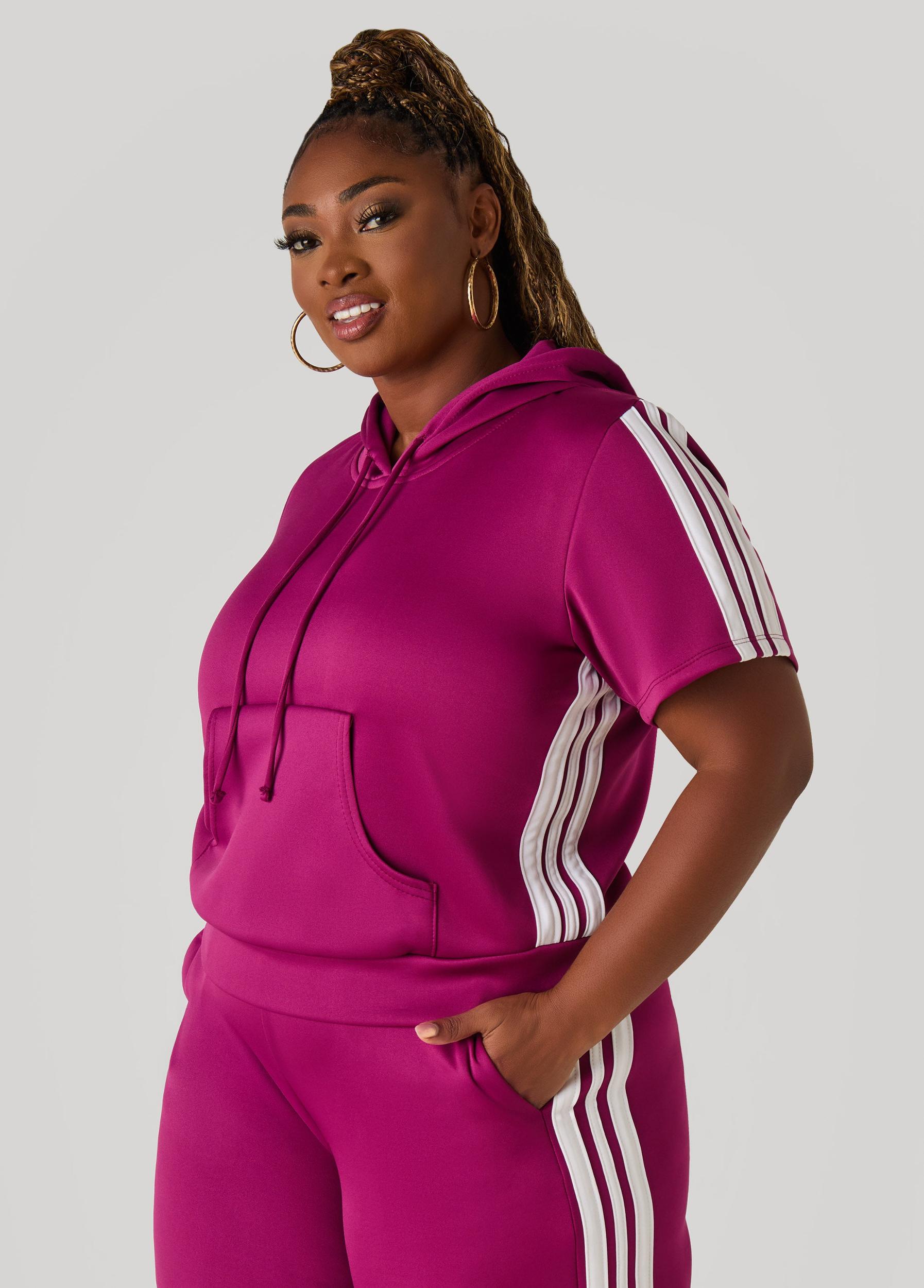 Hooded Stripe Trimmed Pullover Product Image