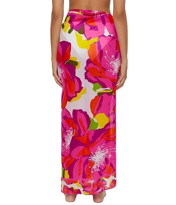 Trina Turk Bloom Woven Scarf Pareo Swim Cover-Up Product Image